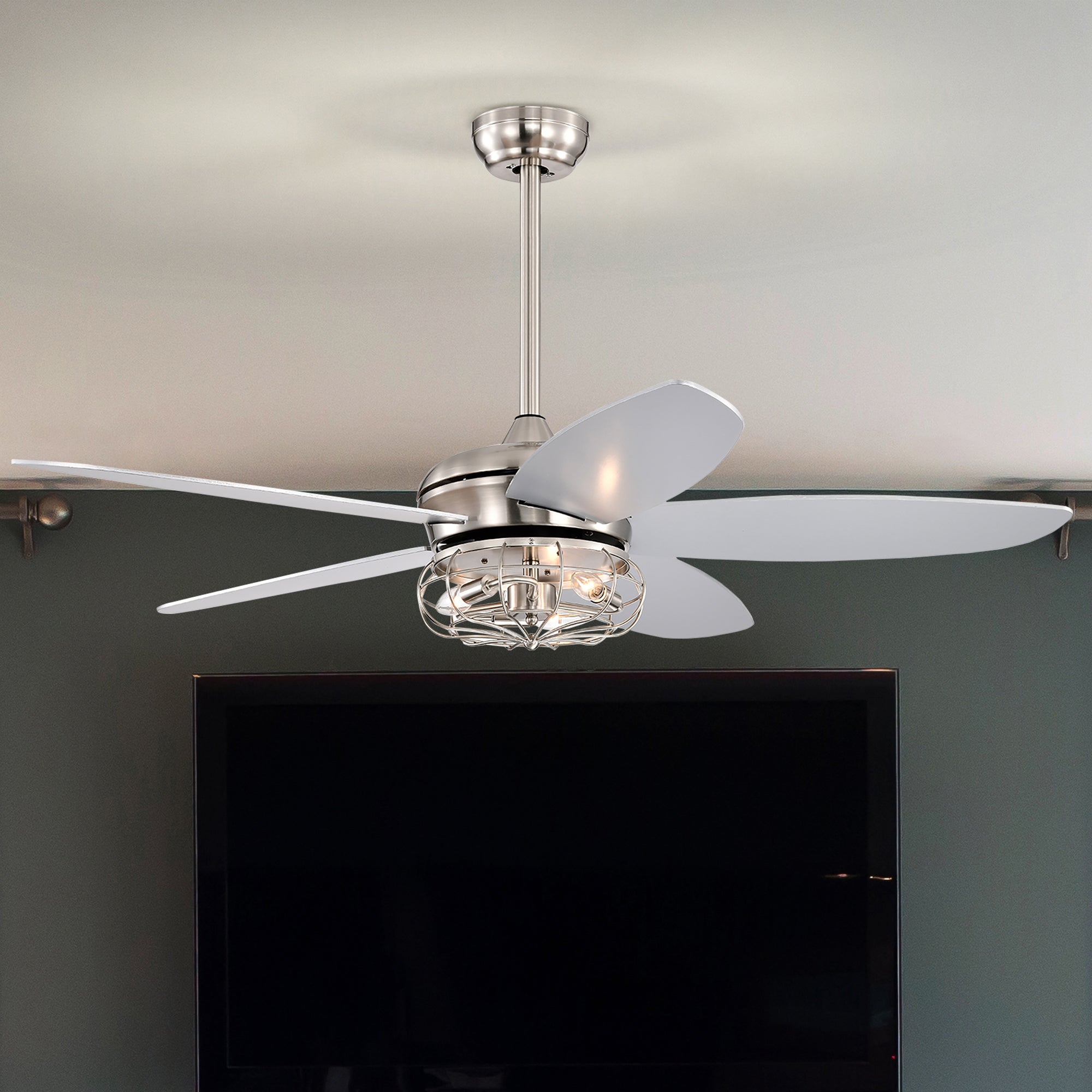 52" Ceiling Fan Light with Remote Control for Living Room