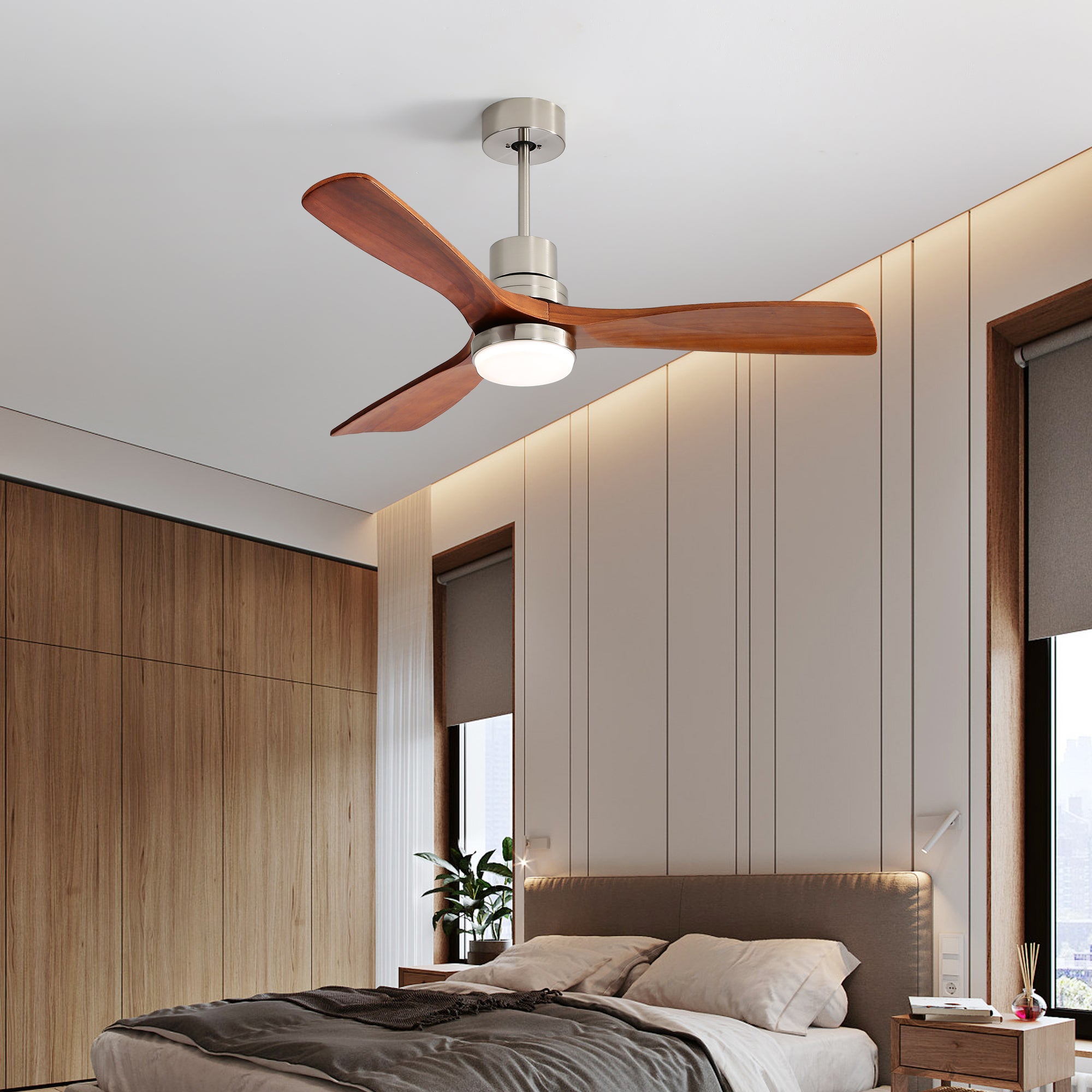 52" Ceiling Fan Light with Remote Control for Living Room