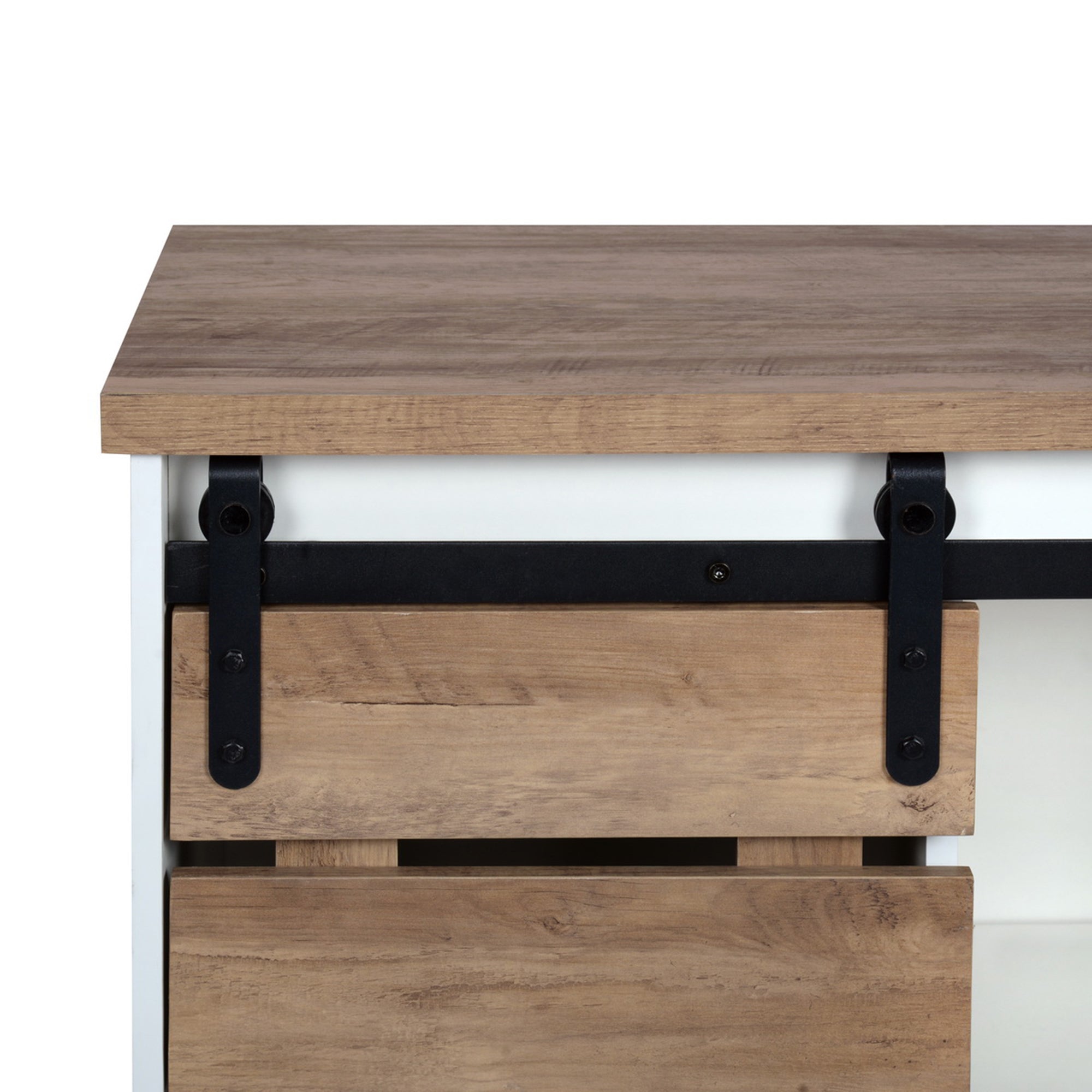 32" Tall Wood 1-door Accent Cabinet with Barn Door
