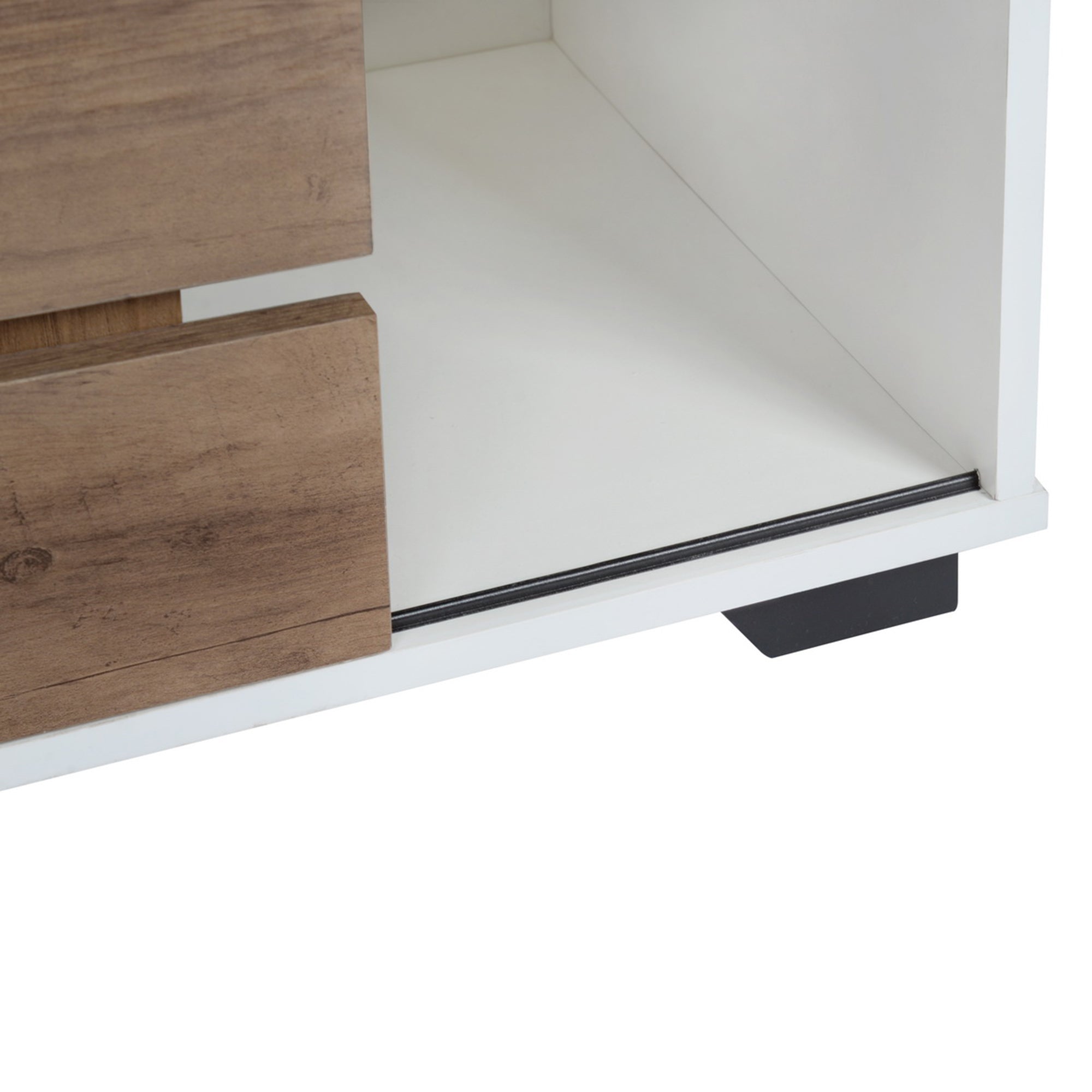 32" Tall Wood 1-door Accent Cabinet with Barn Door