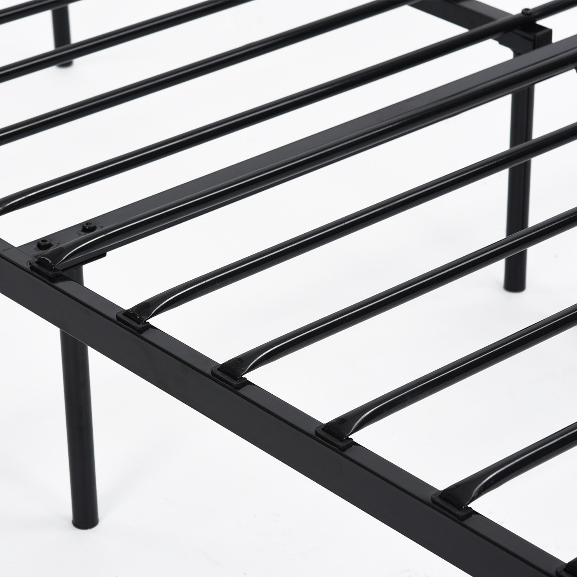 Twin Metal Frame Platform Bed with HeadBoard