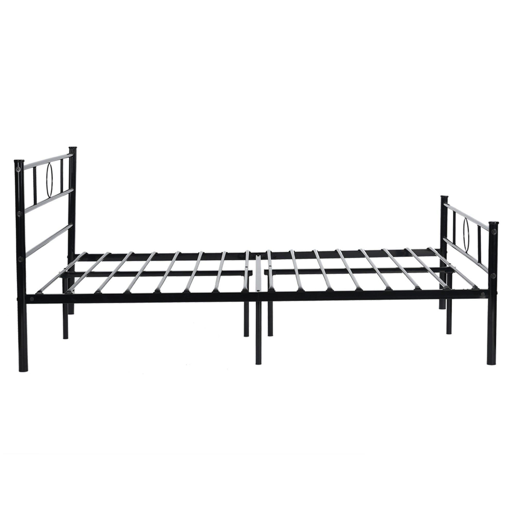 Twin Metal Frame Platform Bed with HeadBoard