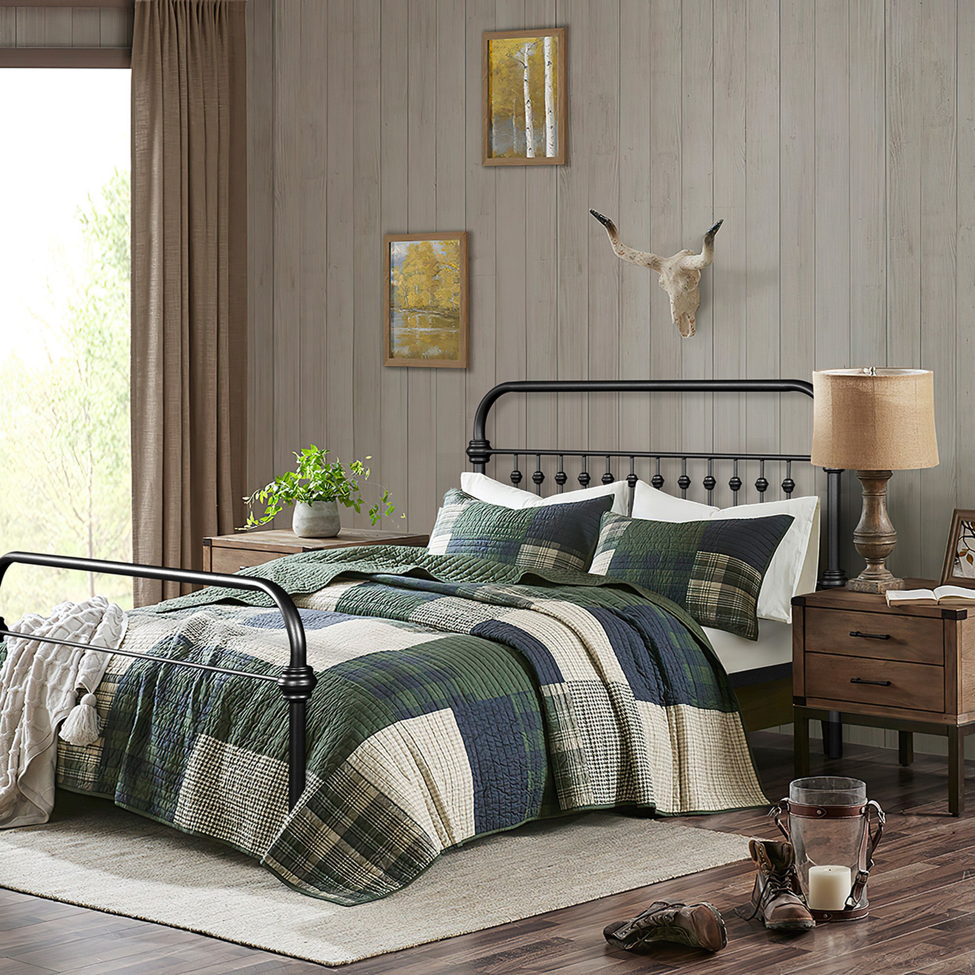 Twin/Full/Queen Wood Frame Platform Bed with Center Support Legs