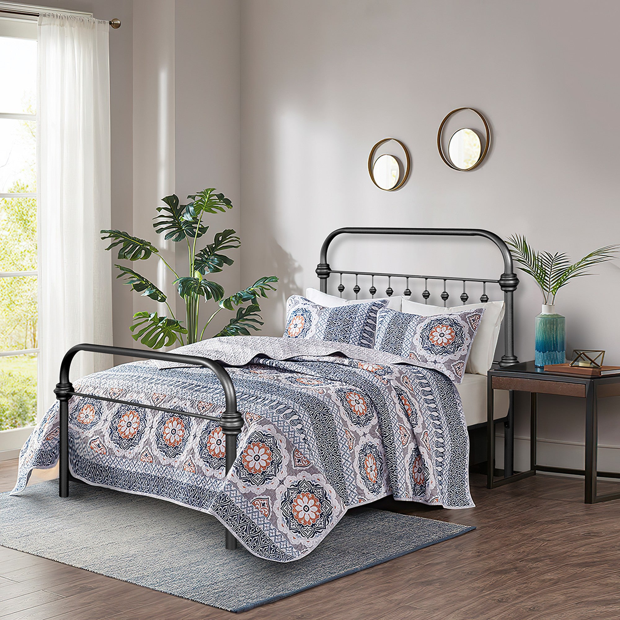 Twin/Full/Queen Wood Frame Platform Bed with Center Support Legs
