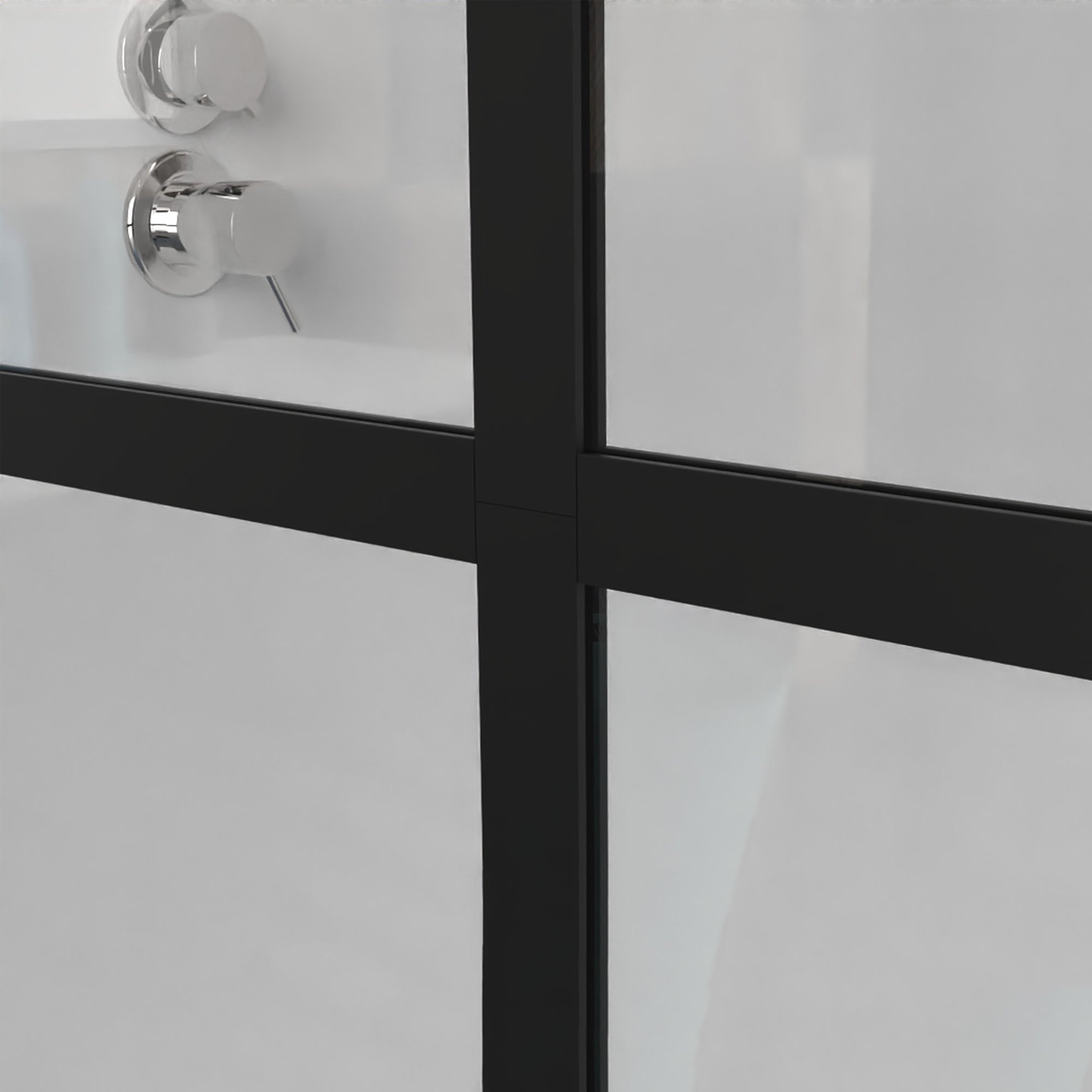34 in. W x 72 in. H Thicken Fixed Glass Panel Shower Door
