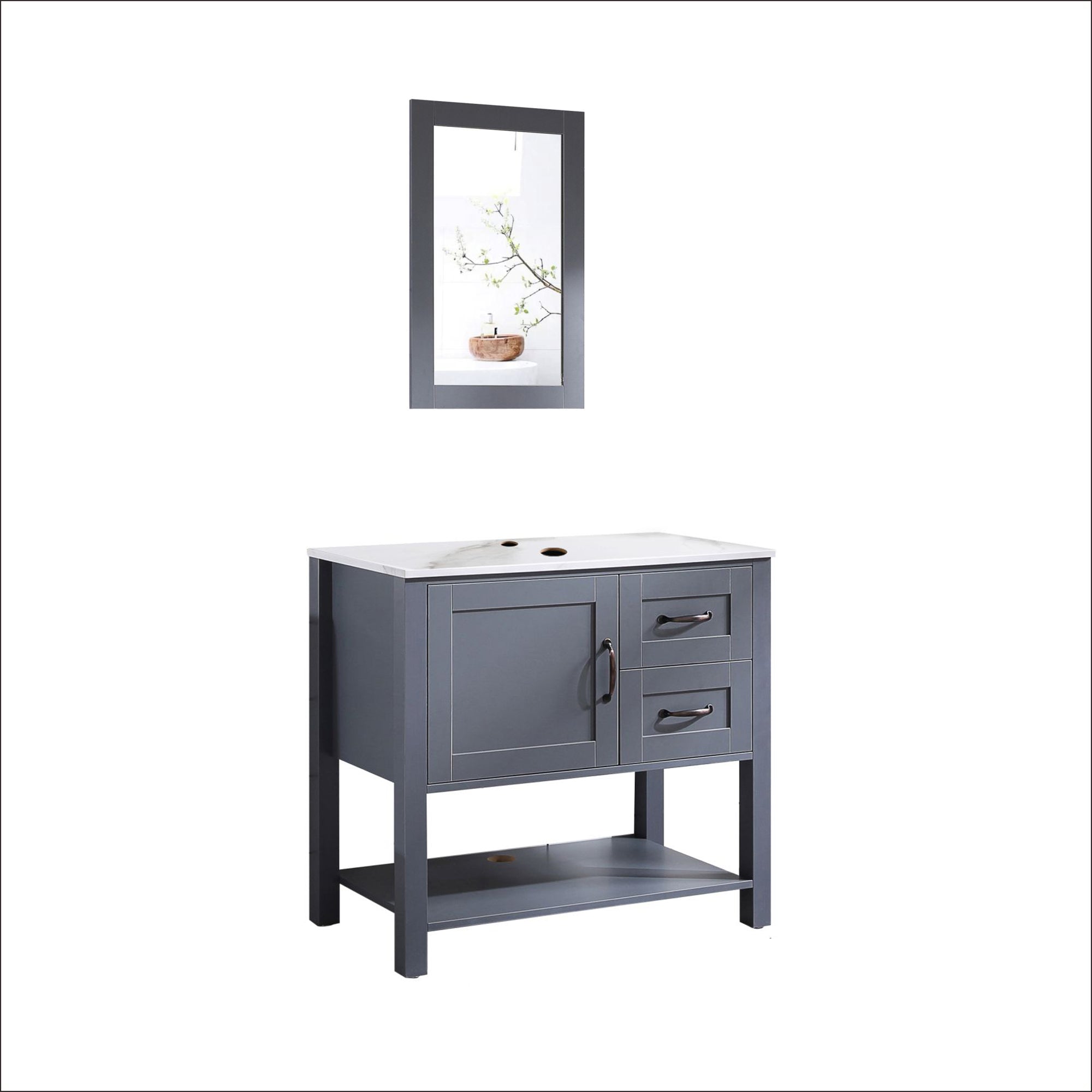 30" Single Bathroom Vanity with Mirror