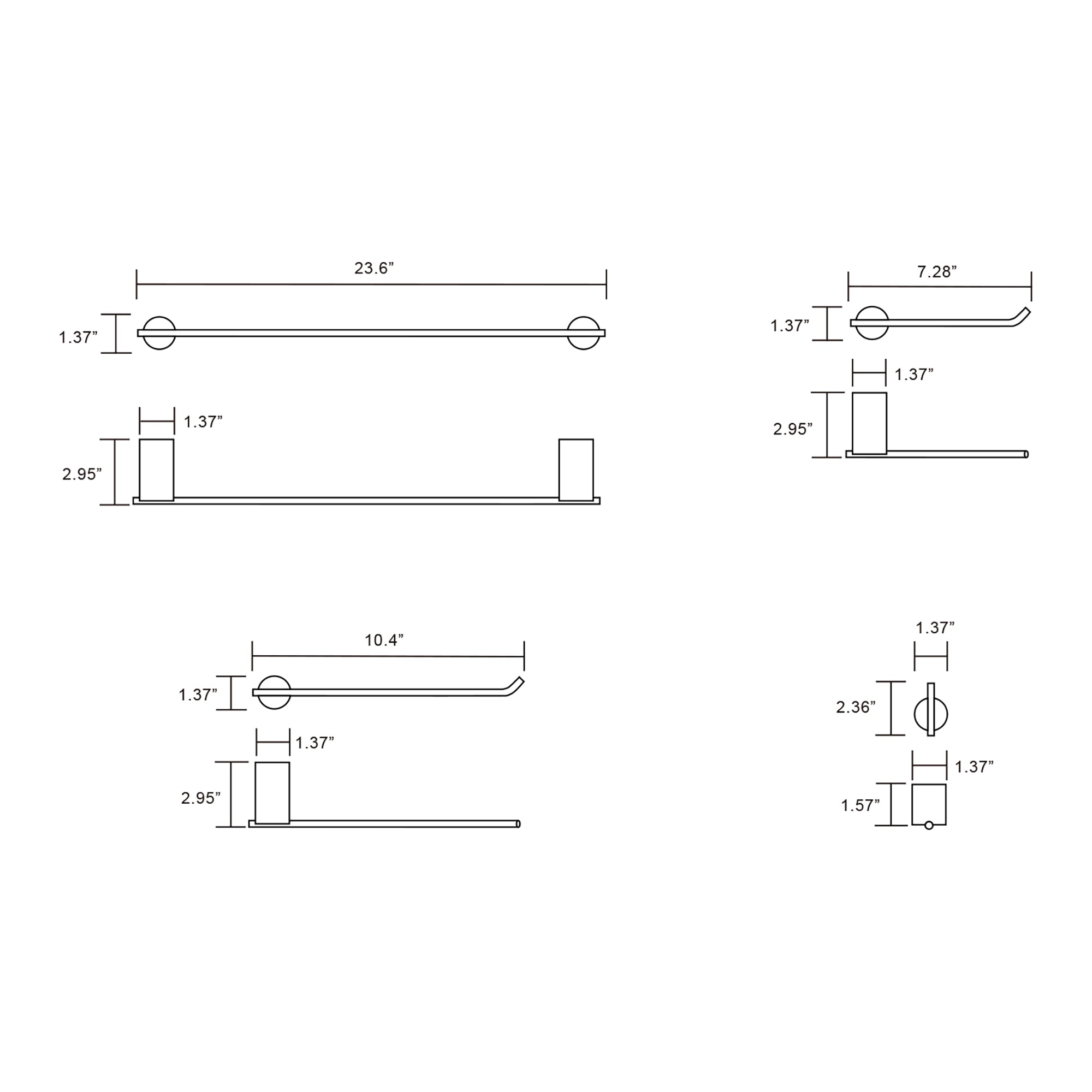 4-Piece Bath Hardware Set