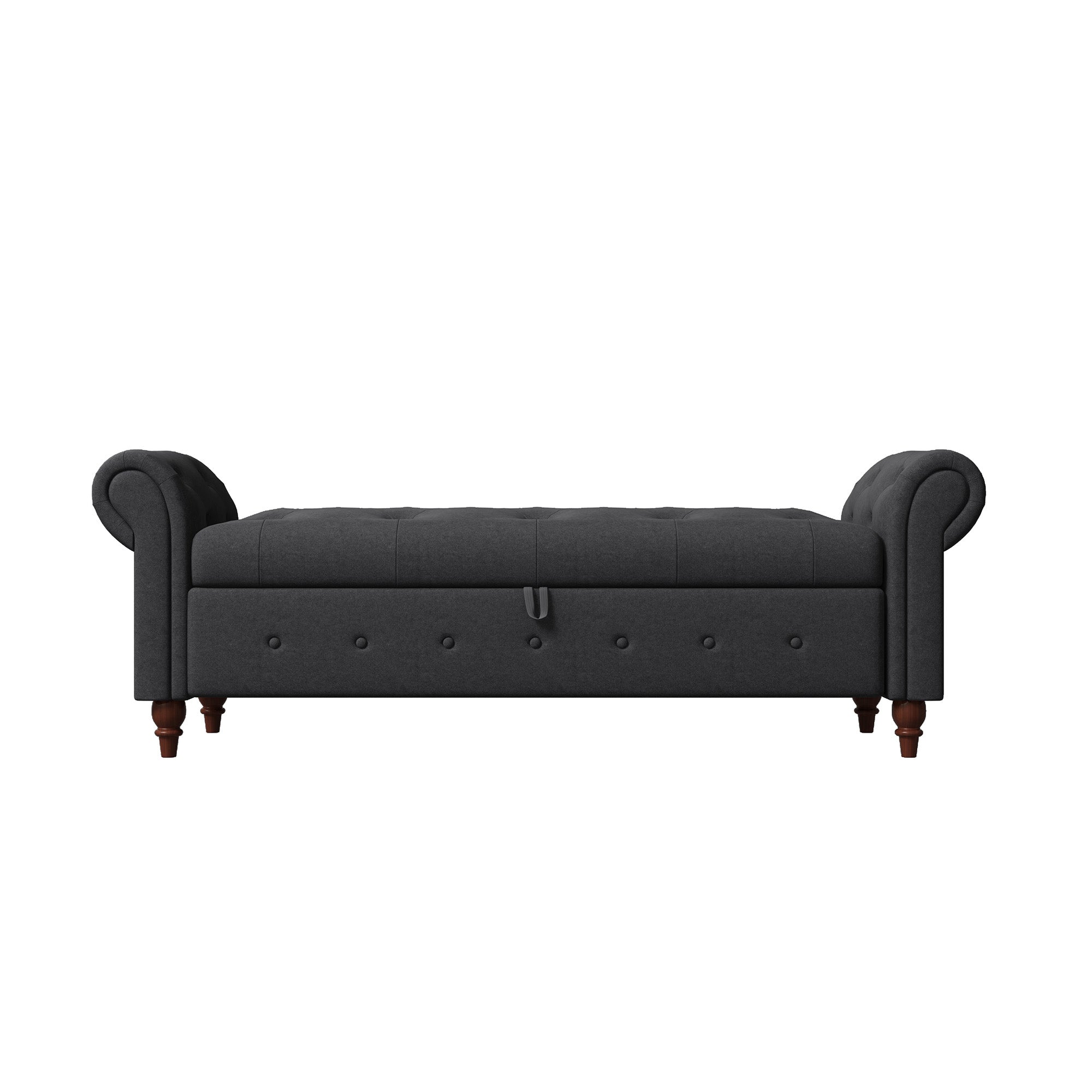 Tufted Fabric Storage Bed Bench for Bedroom