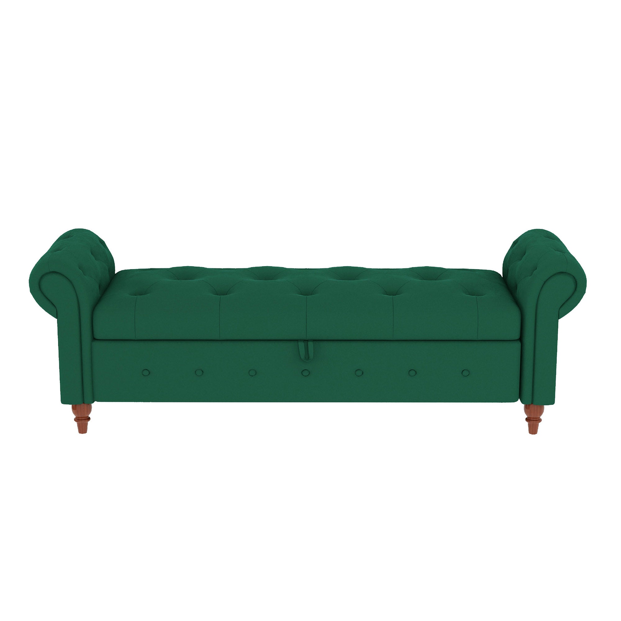 Tufted Fabric Storage Bed Bench for Bedroom