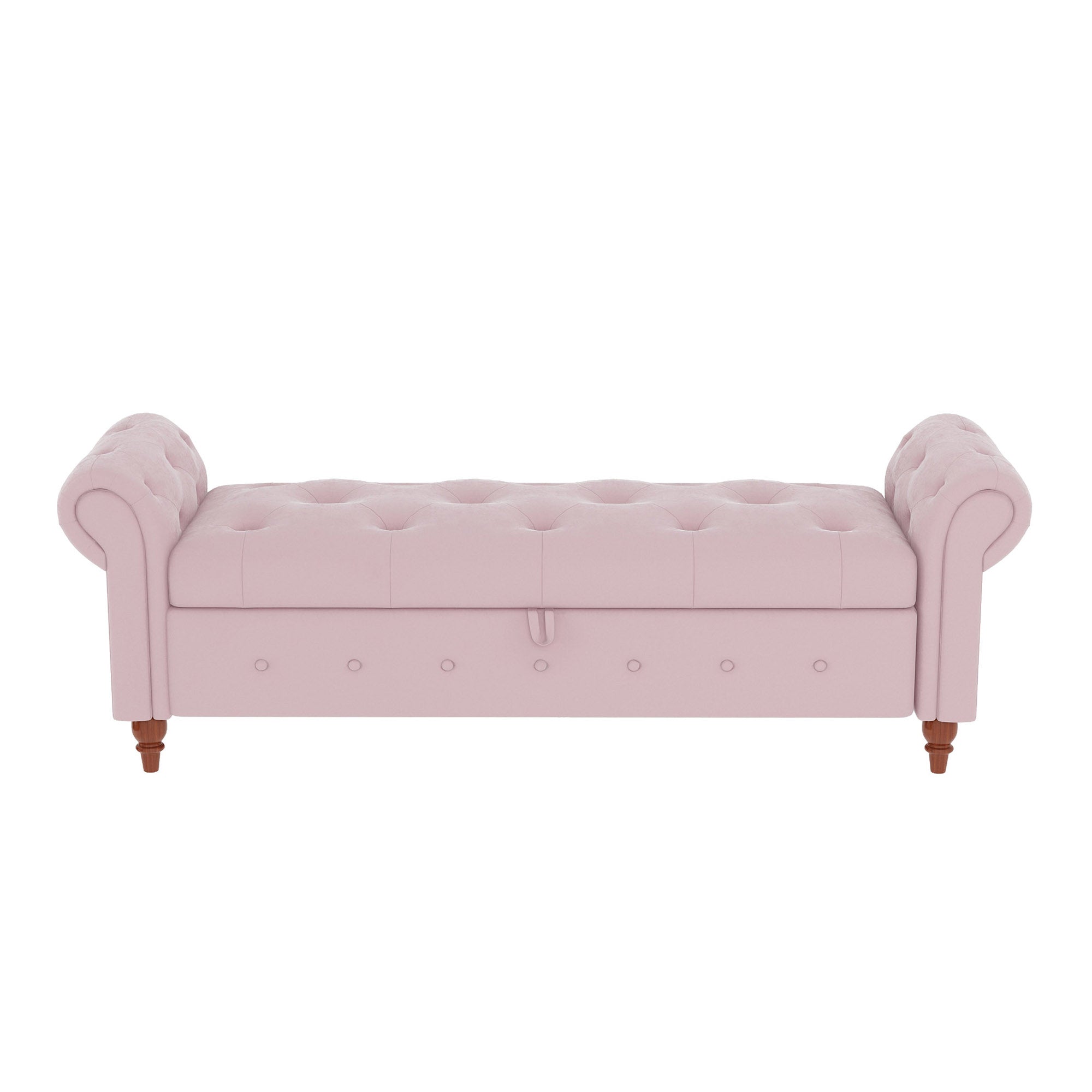 Tufted Fabric Storage Bed Bench for Bedroom