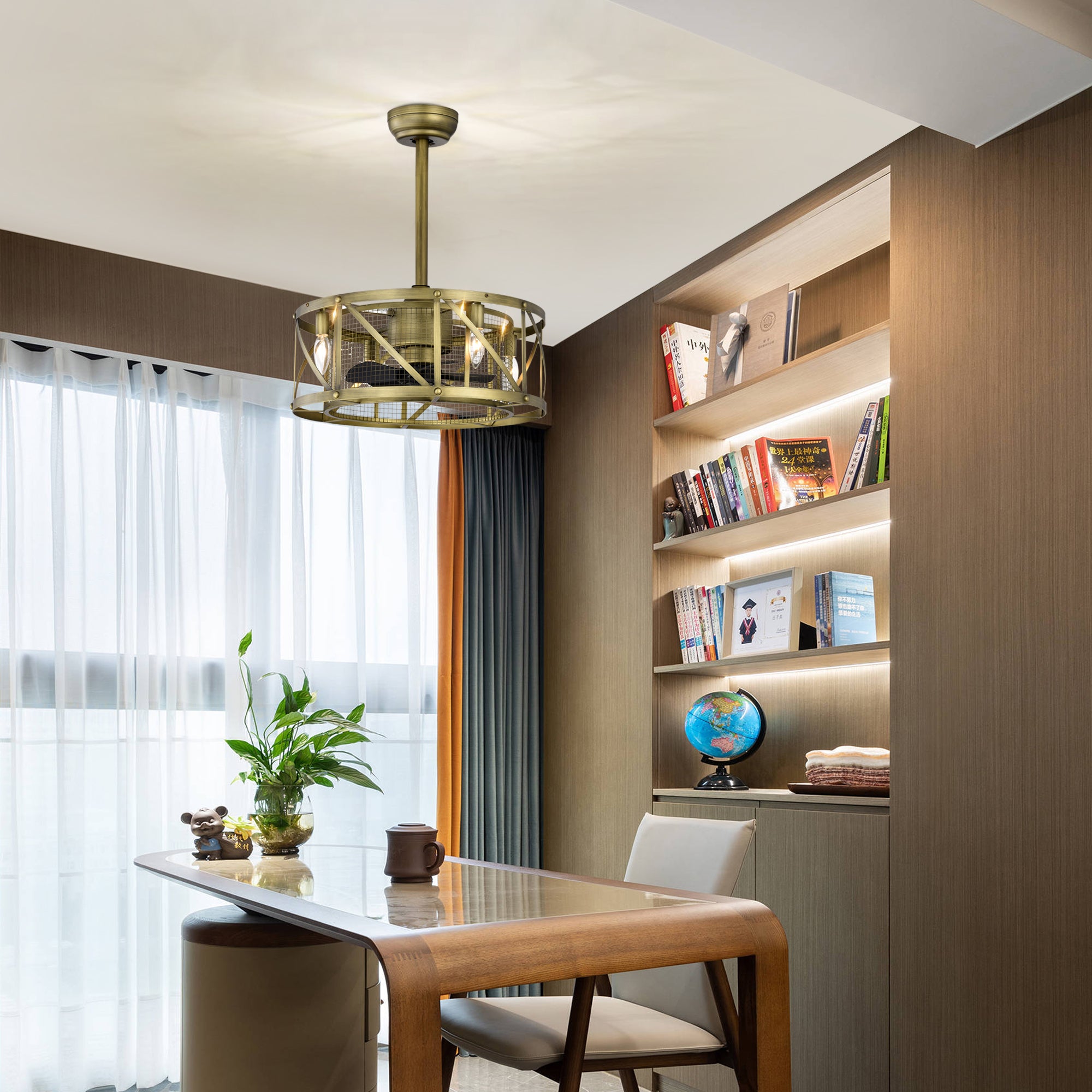 20'' Ceiling Fan Light with Remote Control for Living Room