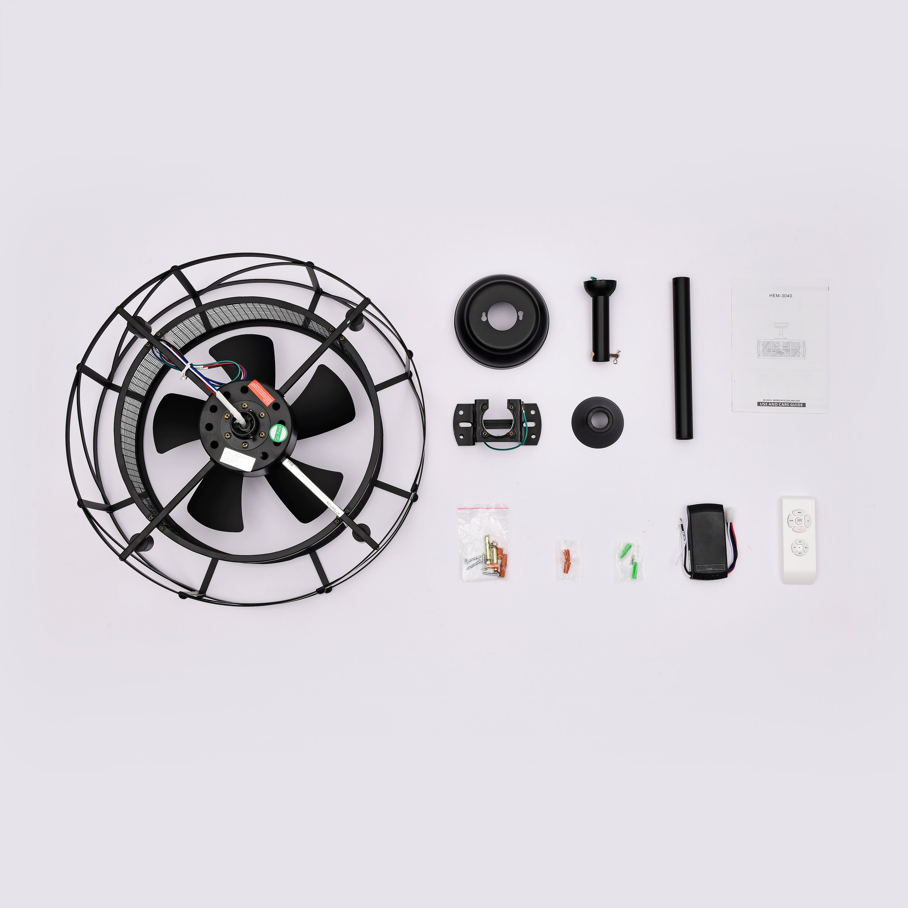 20'' Ceiling Fan Light with Remote Control for Living Room
