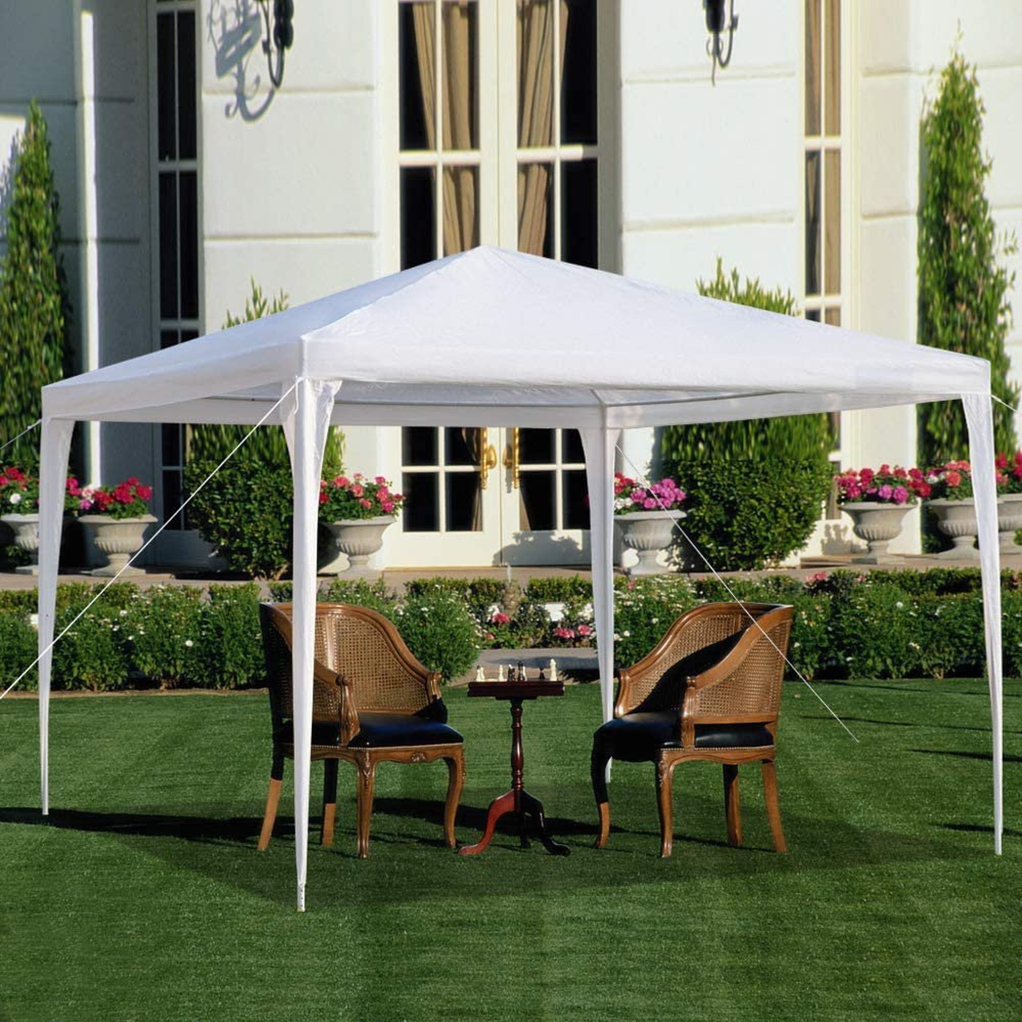 10' X 10 ' Iron PE Cloth Soft-Top Outdoor Patio Party Tent  with  3 Side Walls