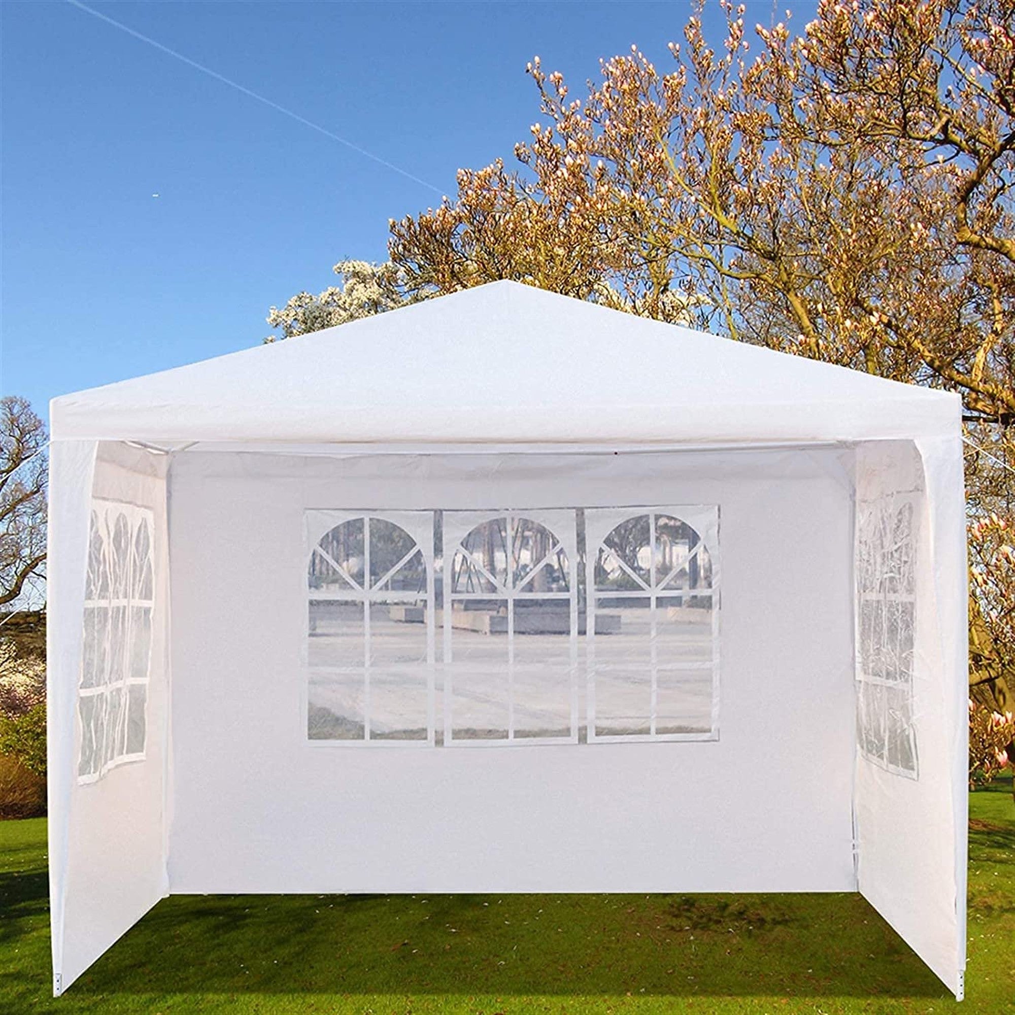 10' X 10 ' Iron PE Cloth Soft-Top Outdoor Patio Party Tent  with  3 Side Walls