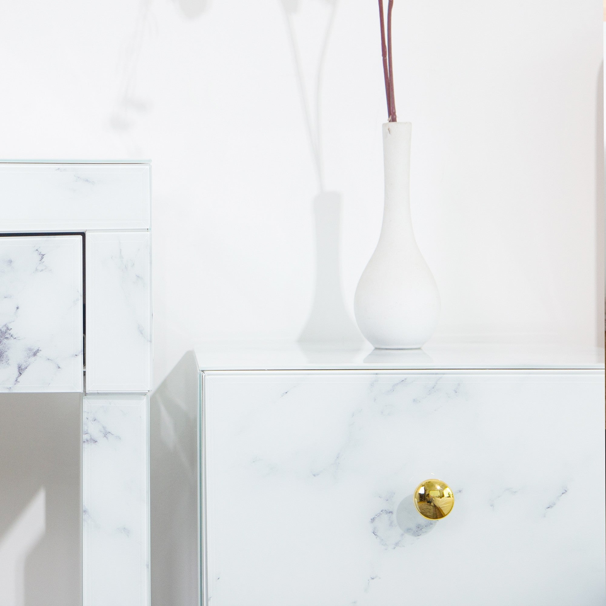 3-Drawer Wood Nightstand with Handle