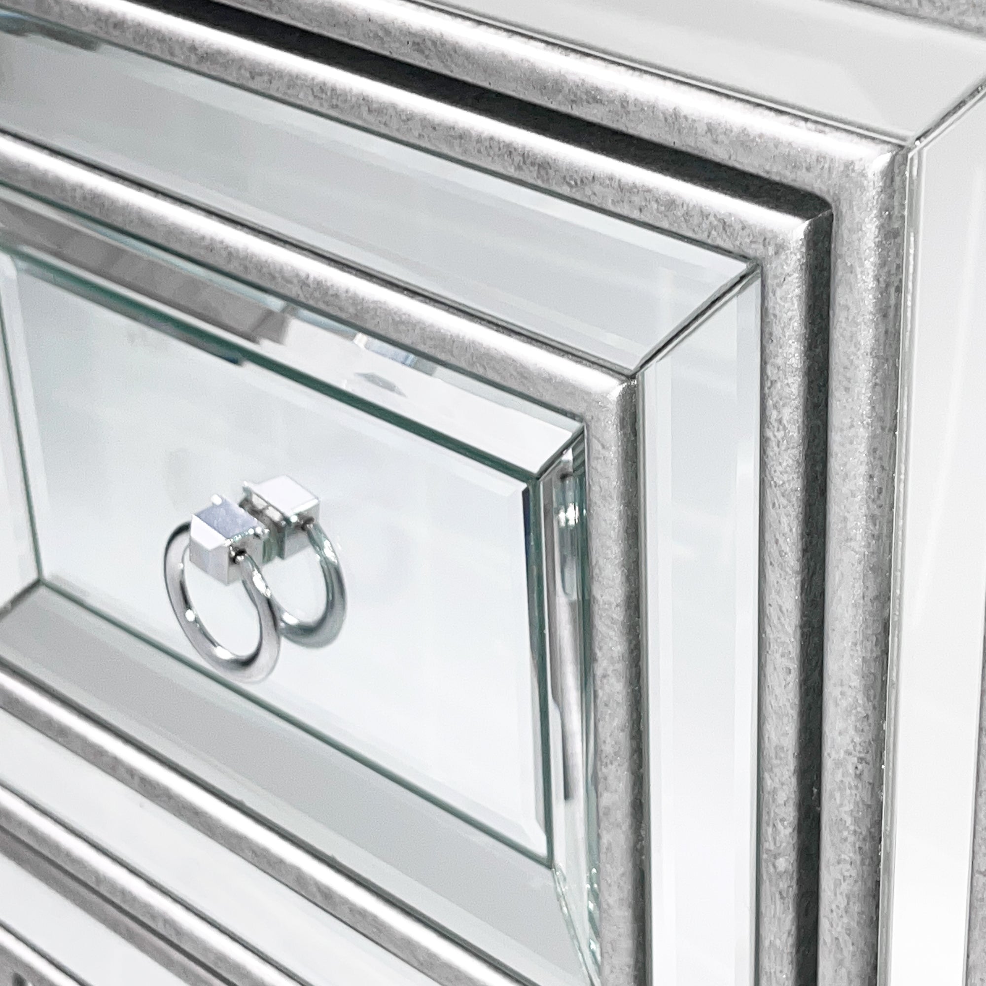 2-Drawer Wood Nightstand with Handles