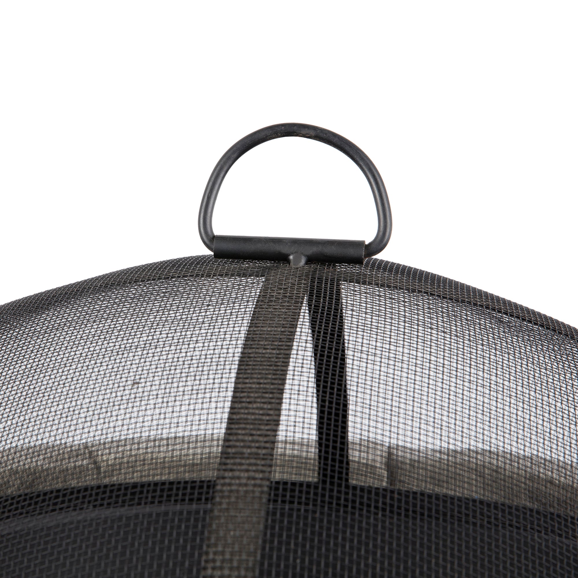 Round Faux Stone Outdoor Fire Pit with Rain Cover