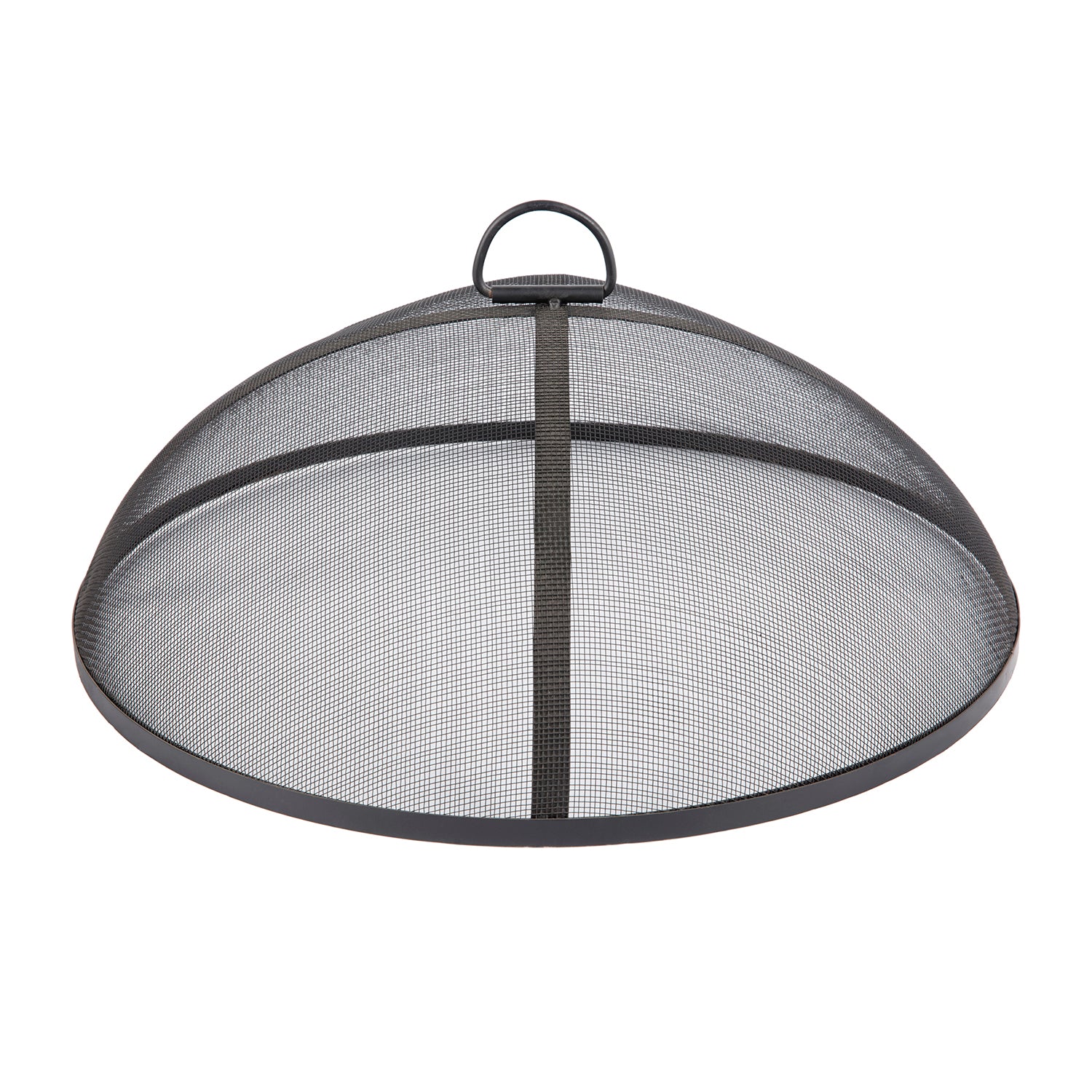 Round Faux Stone Outdoor Fire Pit with Rain Cover