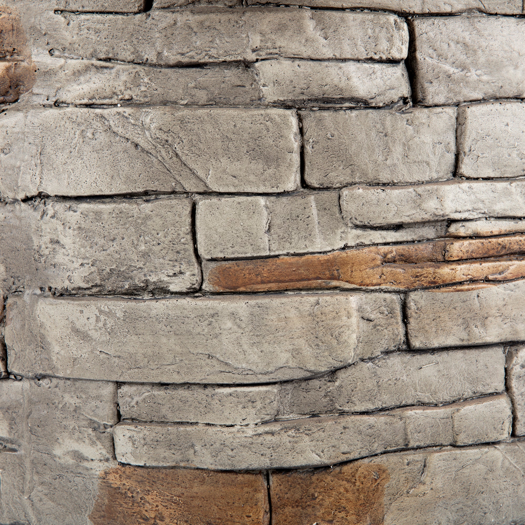 Round Faux Stone Outdoor Fire Pit with Rain Cover