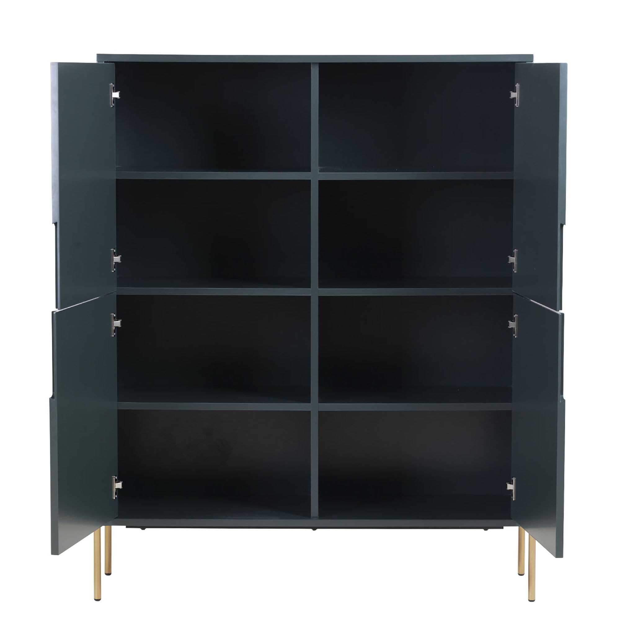 44 in. W x 55 in. H Wood Sideboard with Interior Shelves