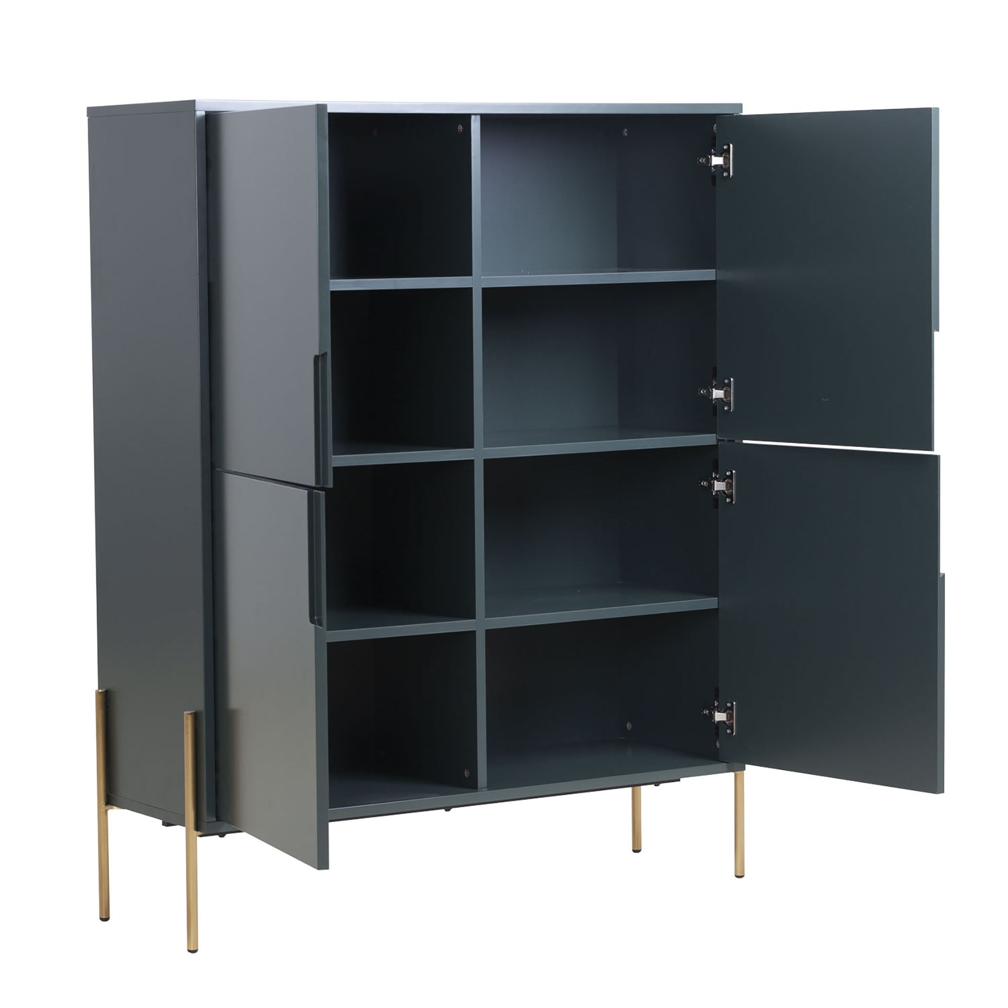 44 in. W x 55 in. H Wood Sideboard with Interior Shelves