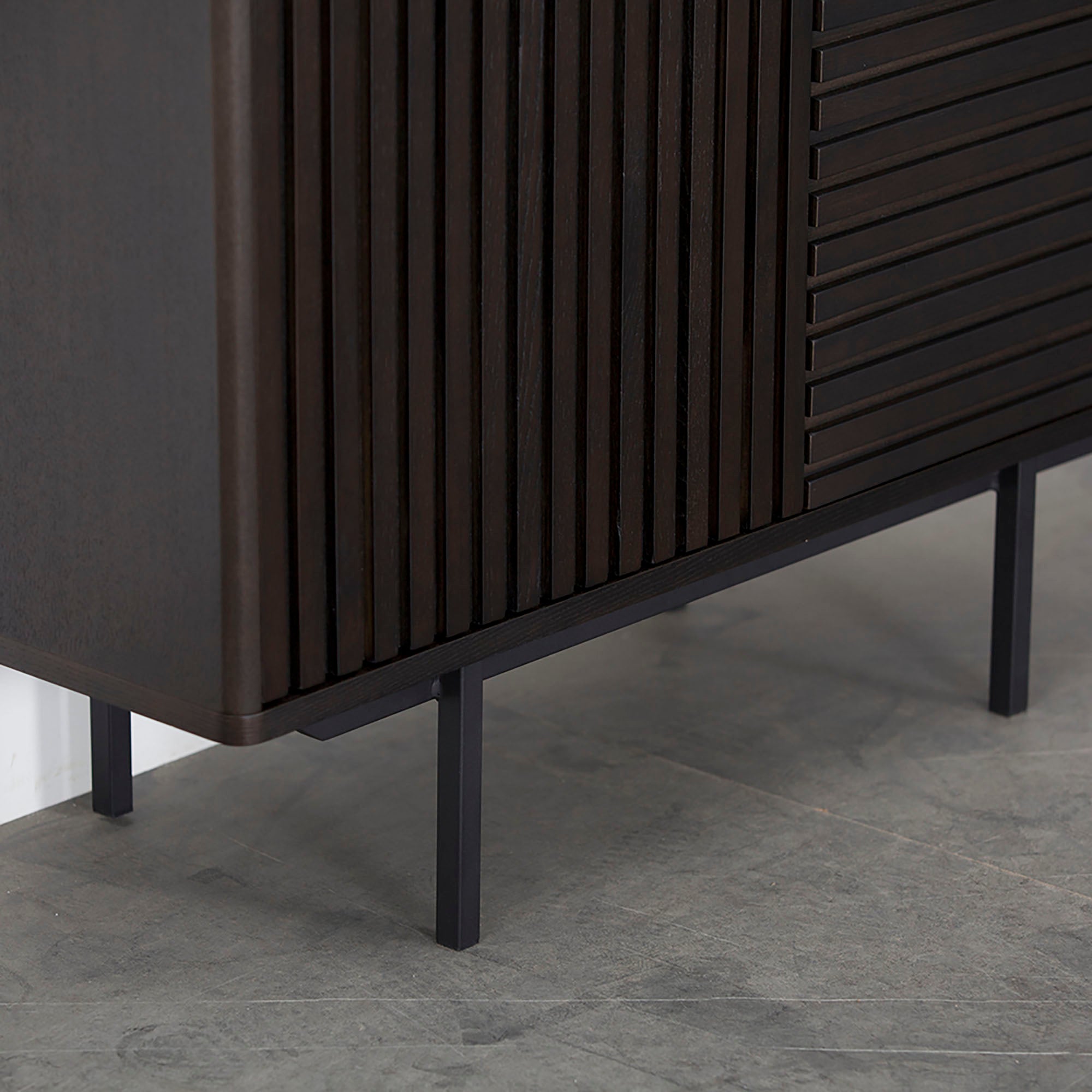 39-inch Wood Sideboard with Interior Shelves