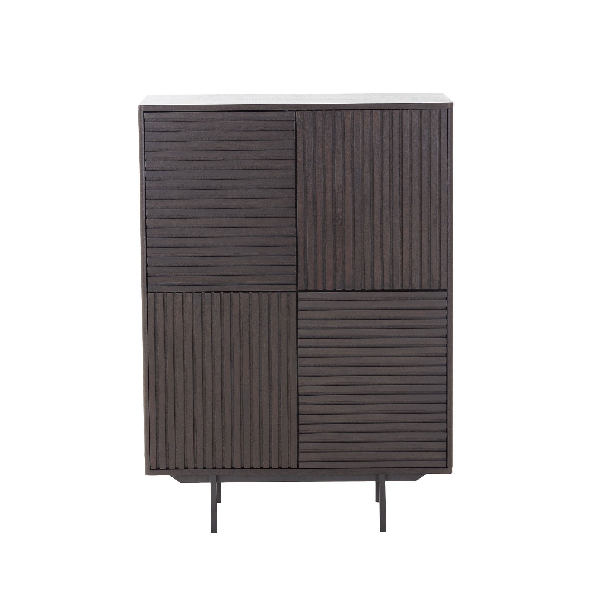 39-inch Wood Sideboard with Interior Shelves