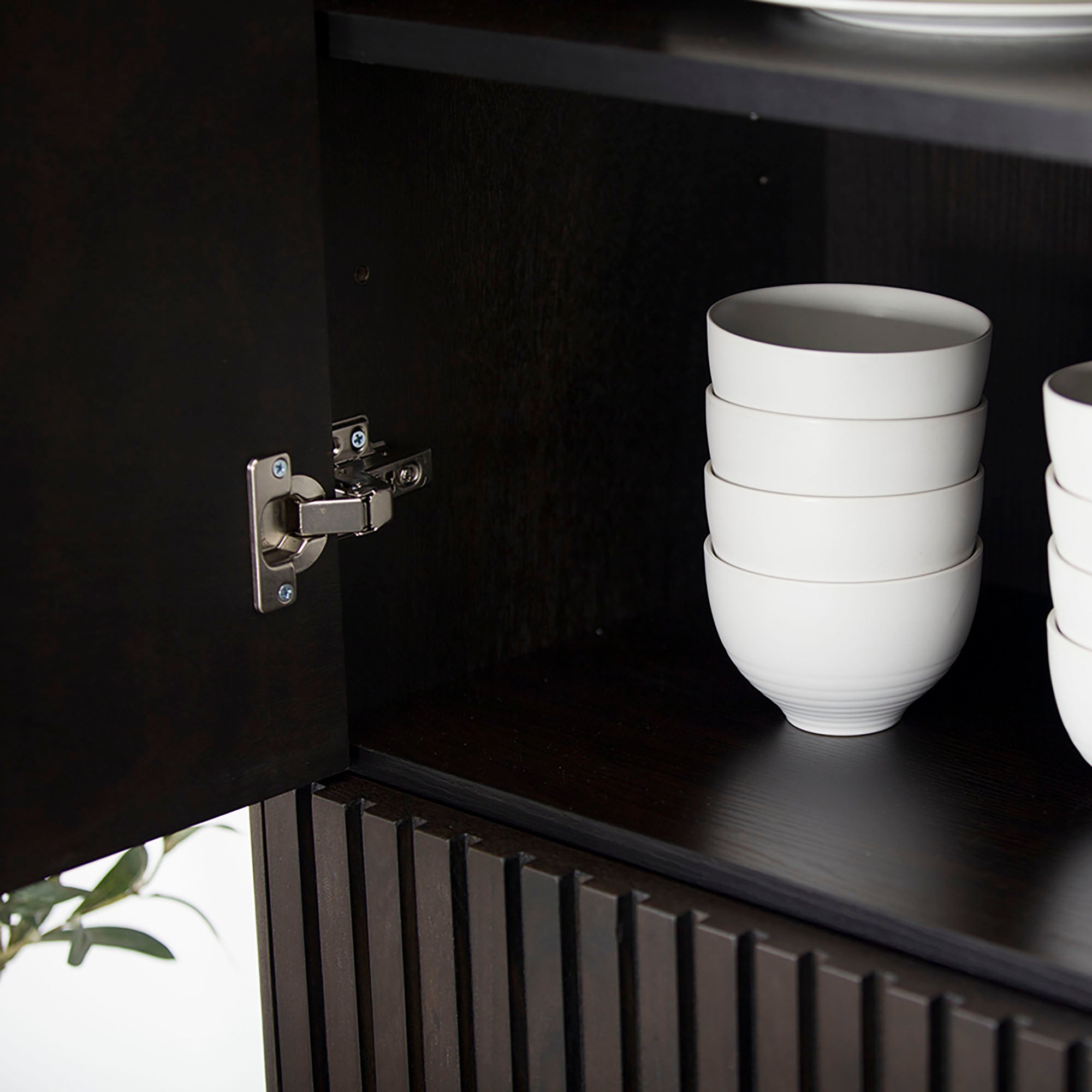 39-inch Wood Sideboard with Interior Shelves