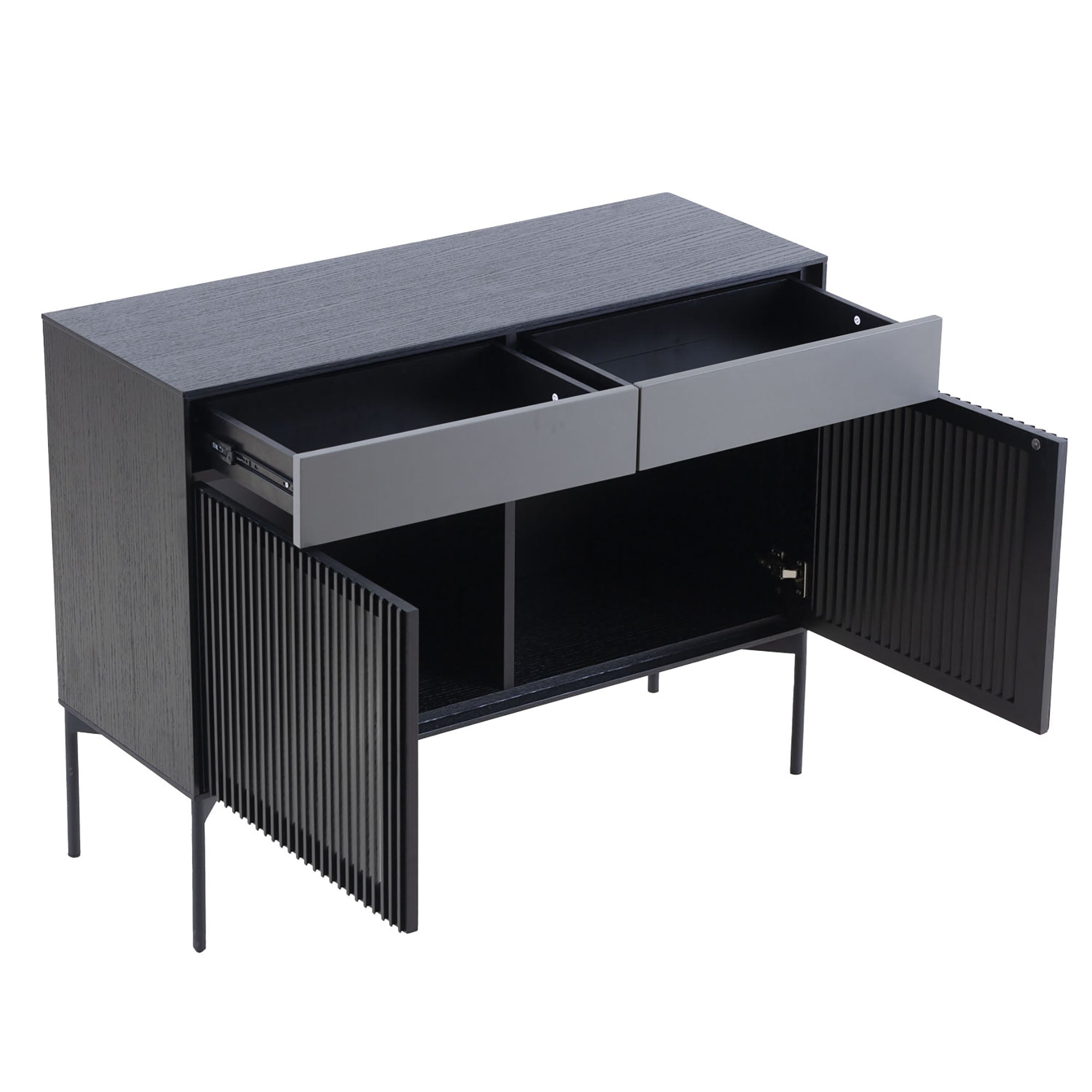 43 in. W Wood Sideboard with 2 Drawer