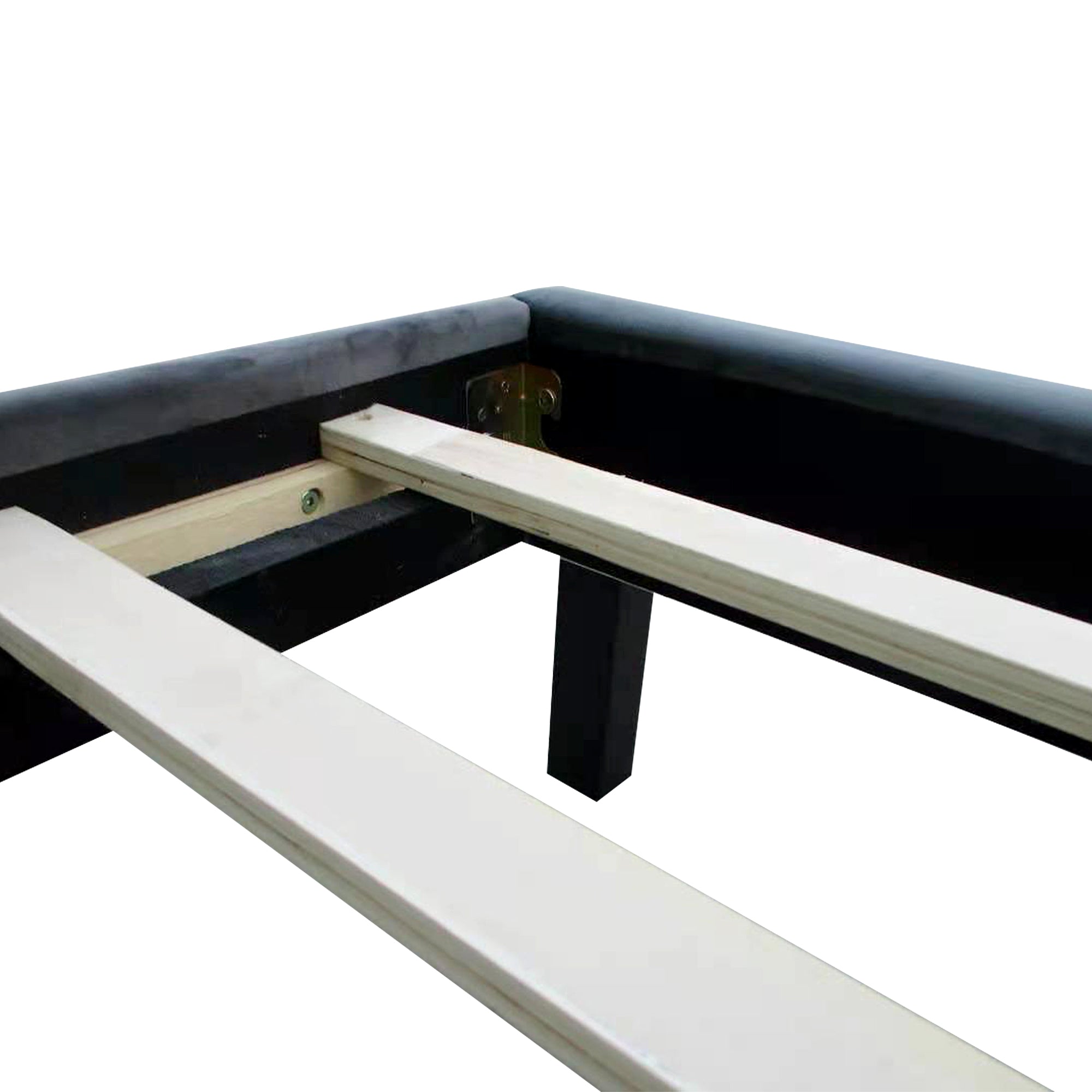 Queen Upholstered Frame Platform Bed with Tufted Headboard