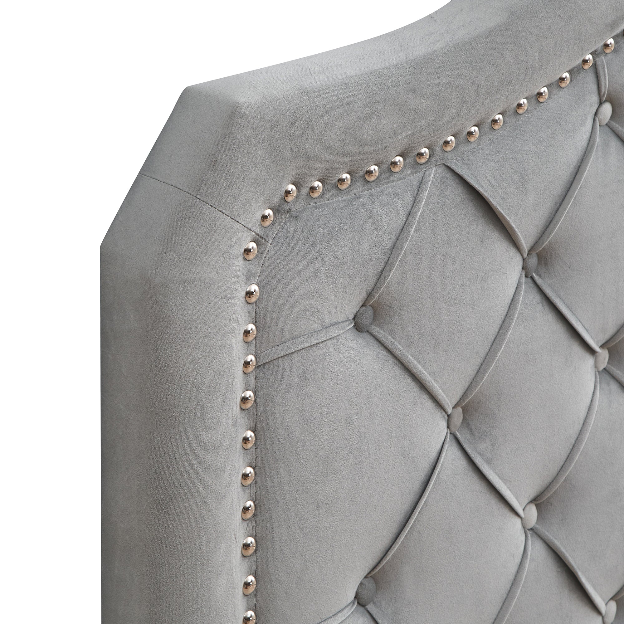 Queen Upholstered Frame Platform Bed with Tufted Headboard
