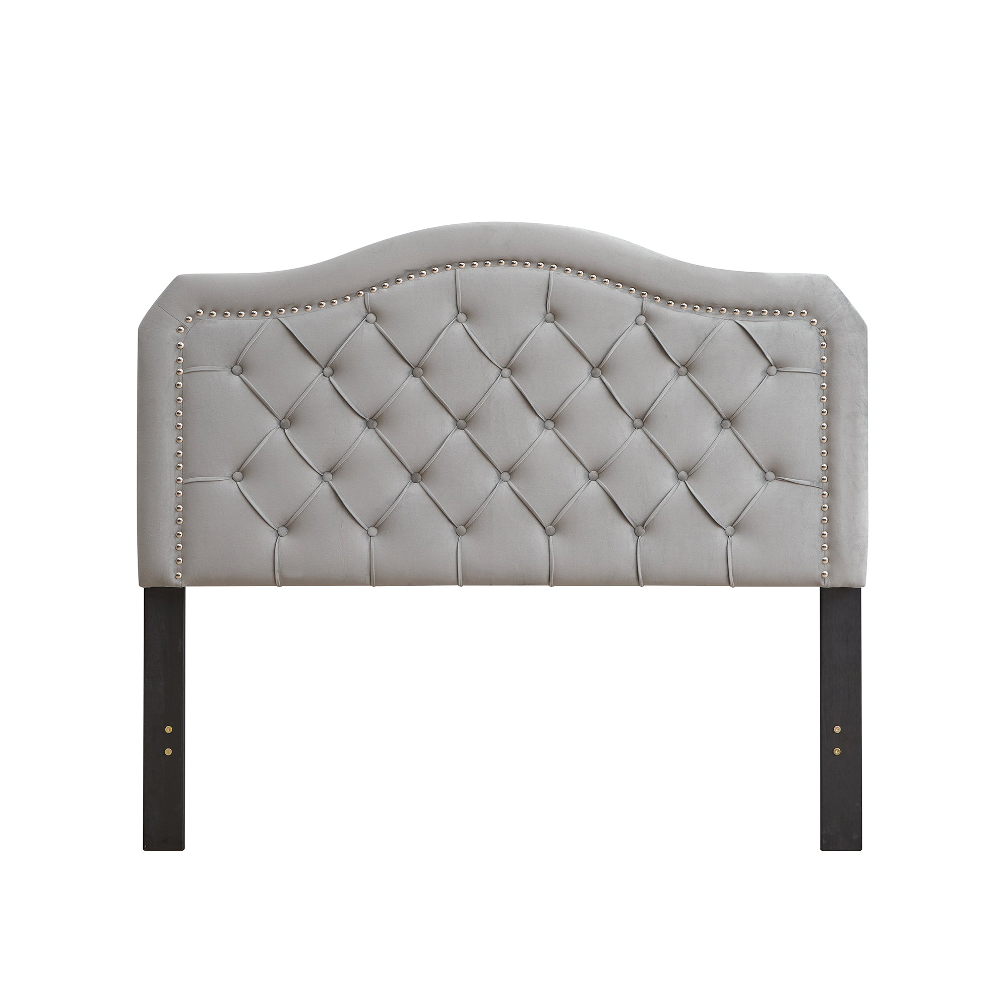 Queen Upholstered Frame Platform Bed with Tufted Headboard