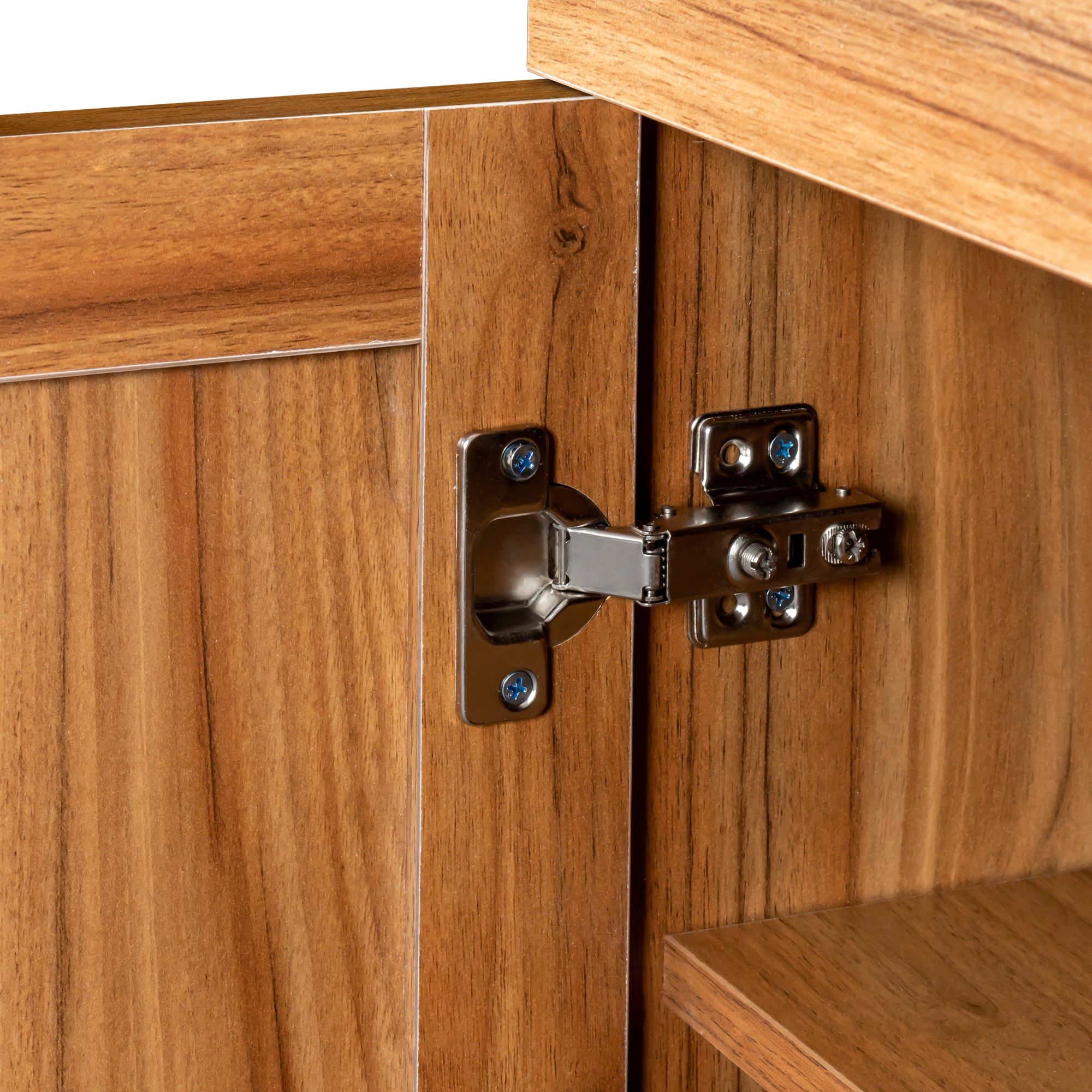 Wood Bookshelf Display Case with Drawer and Open Storage Shelves