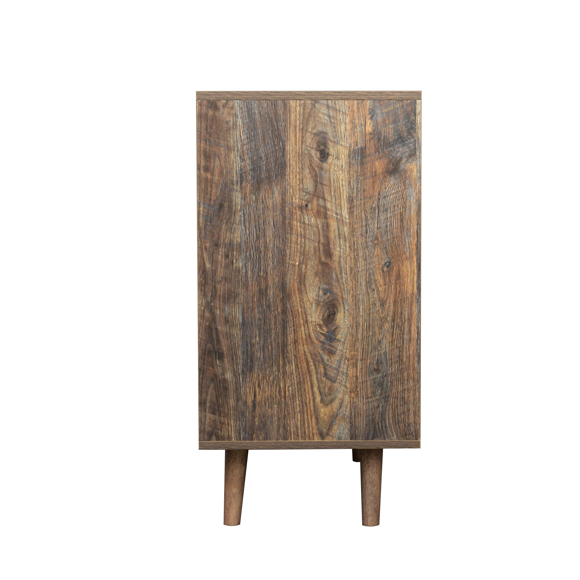 Wood Double Door Accent Cabinet with Four Storage Spaces