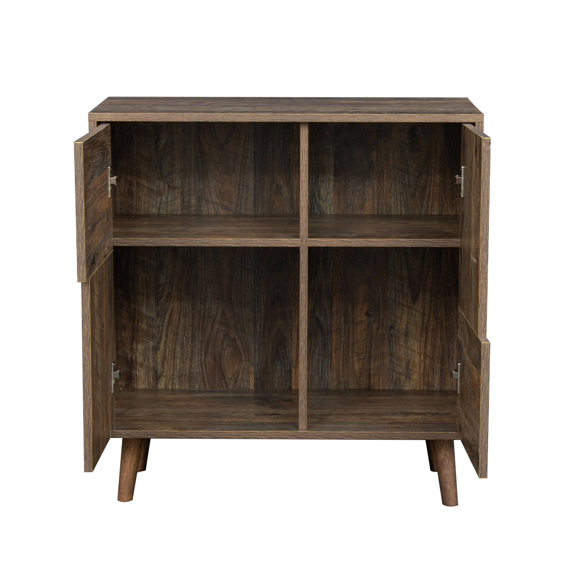 Wood Double Door Accent Cabinet with Four Storage Spaces