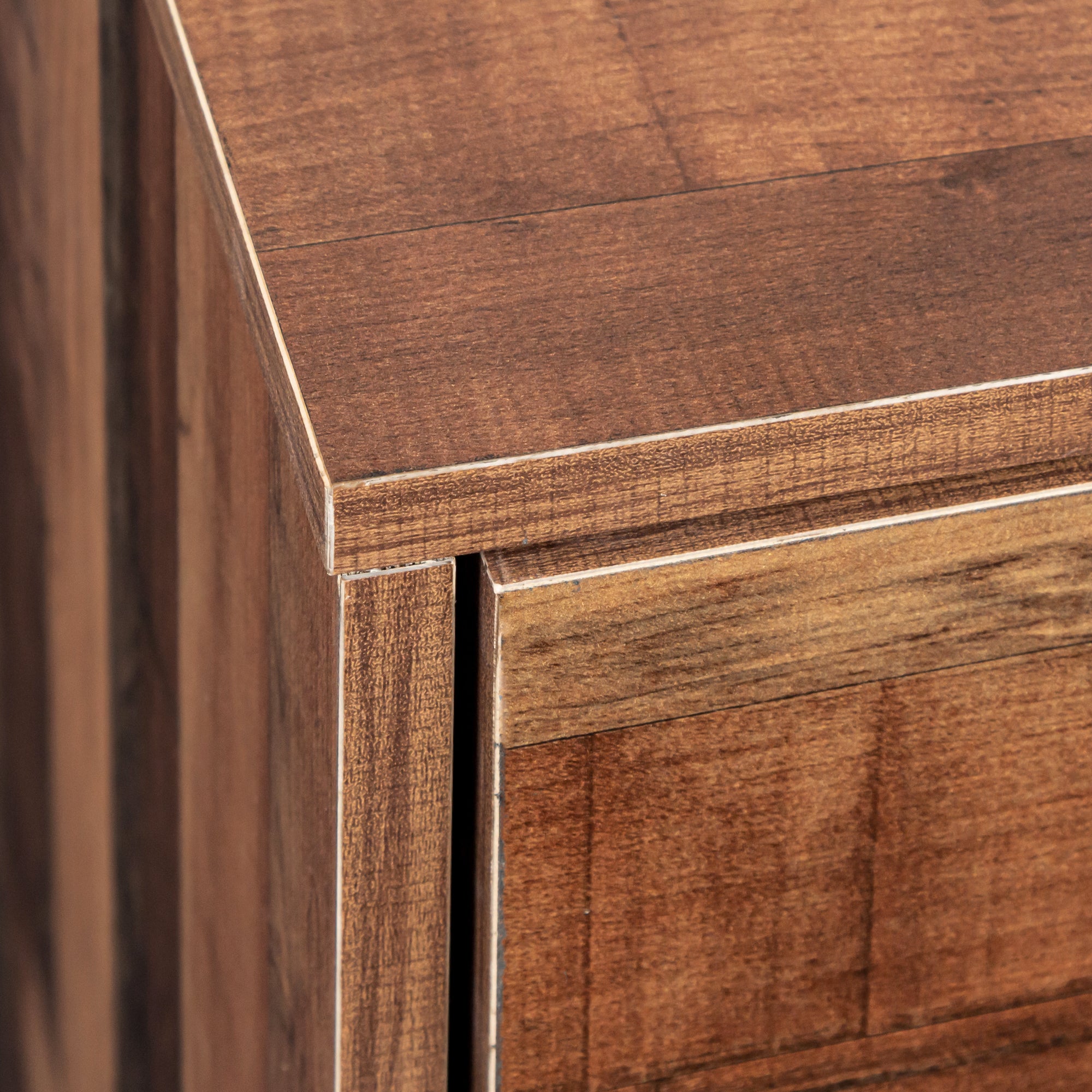 31" Tall Wood 2-door Accent Cabinet with 4 storage spaces