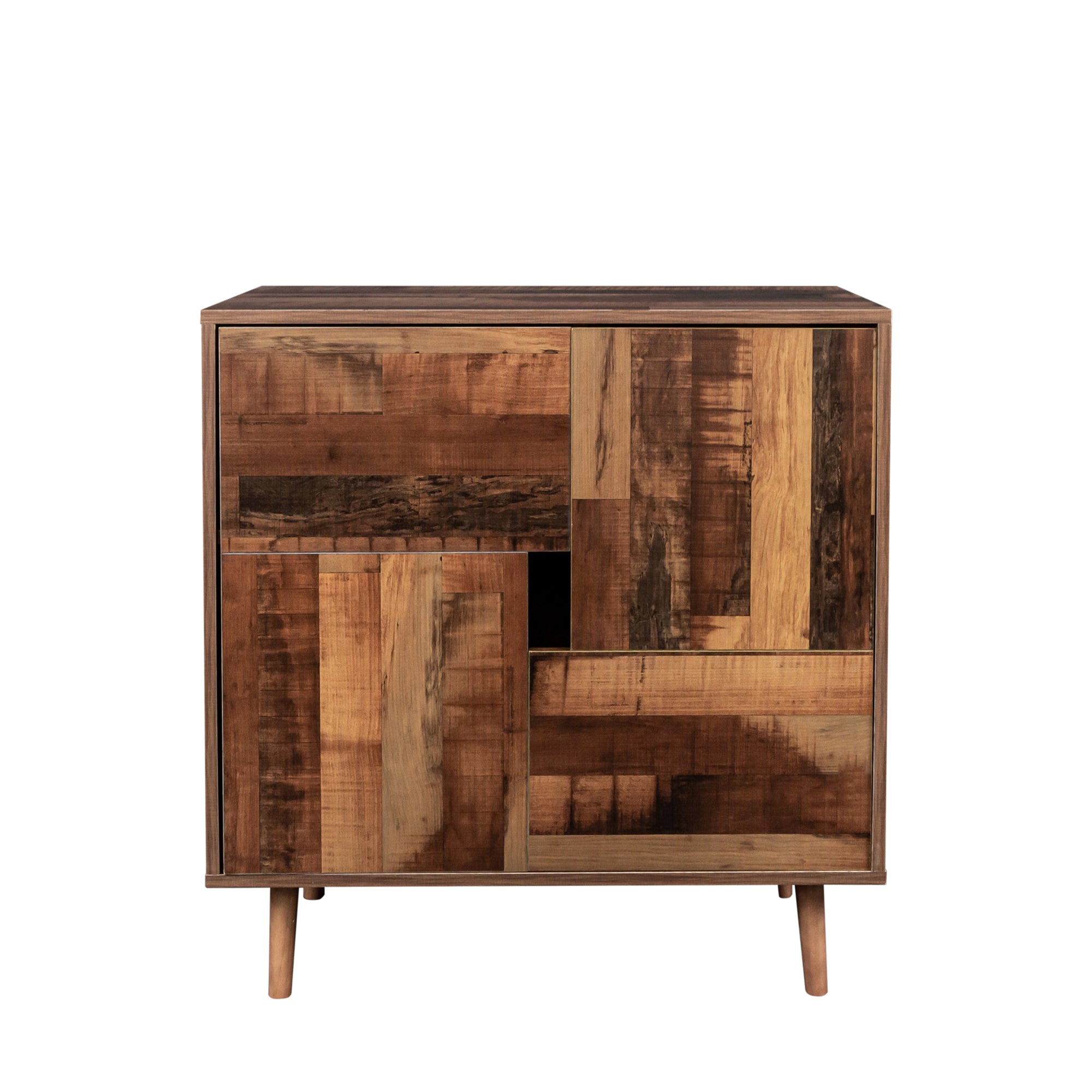 31" Tall Wood 2-door Accent Cabinet with 4 storage spaces
