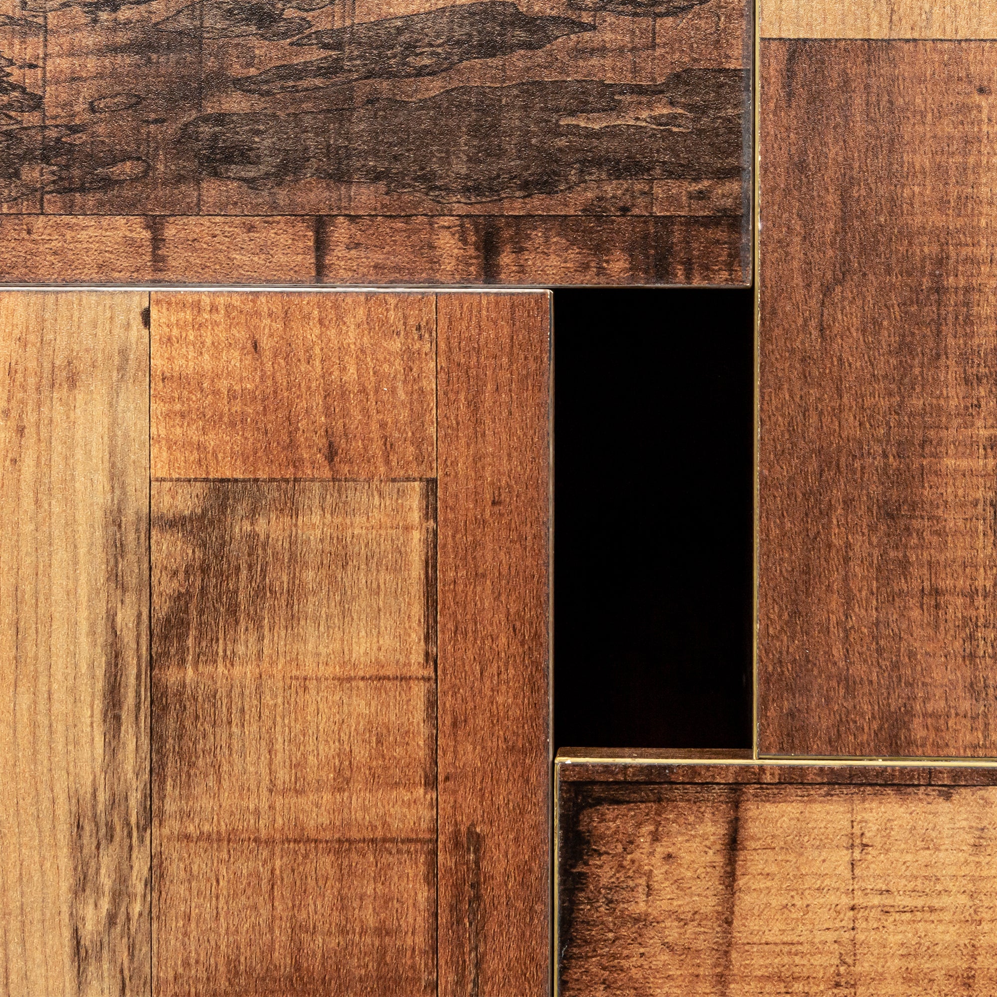 31" Tall Wood 2-door Accent Cabinet with 4 storage spaces