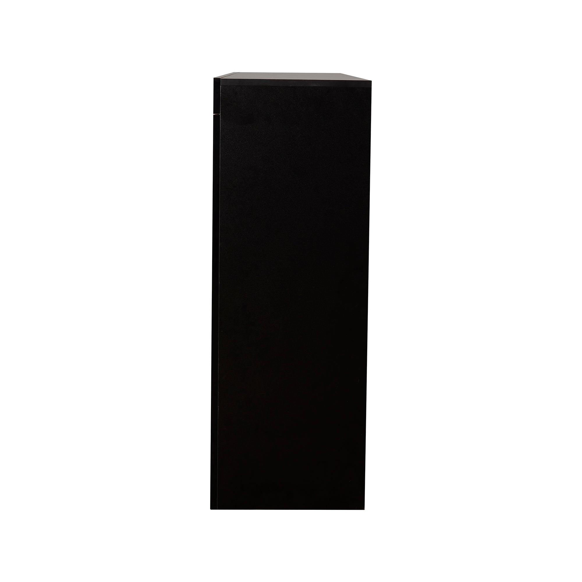 38" Tall Wood 3-door Storage Cabinet with LED Light