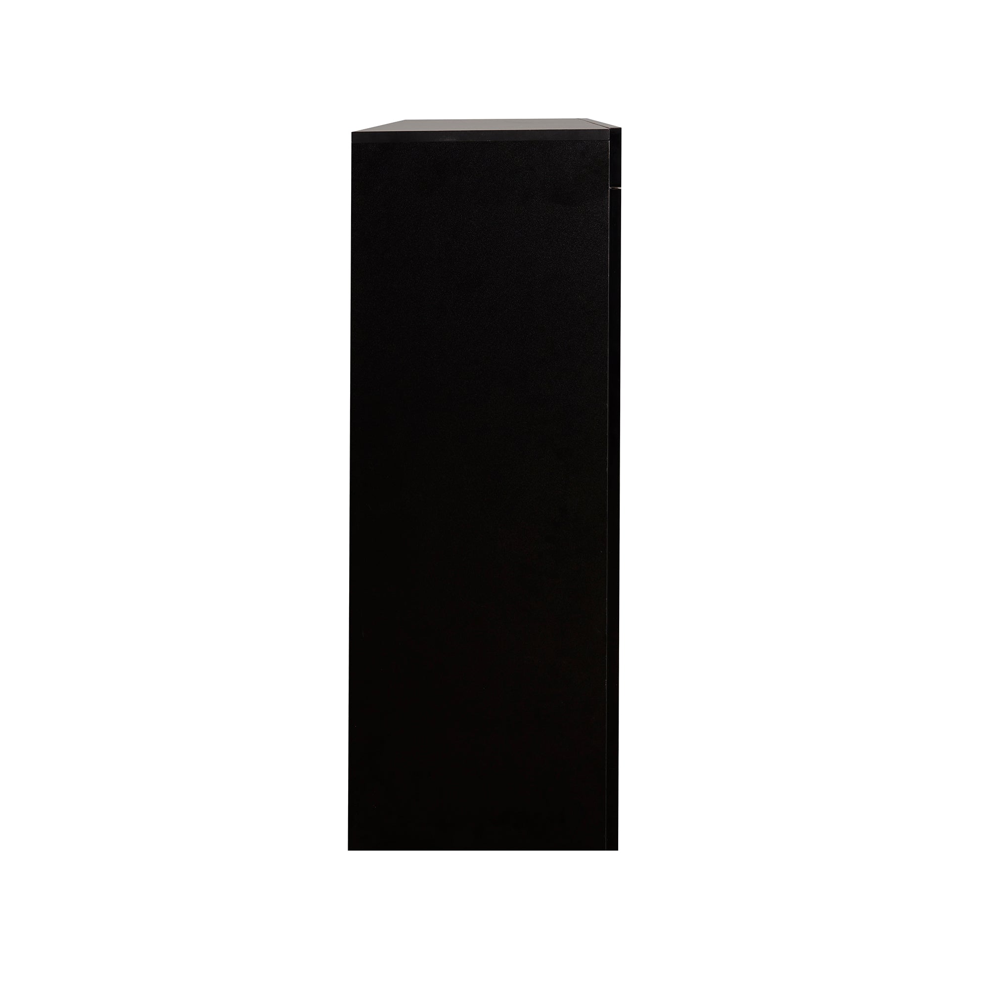 38" Tall Wood 3-door Storage Cabinet with LED Light