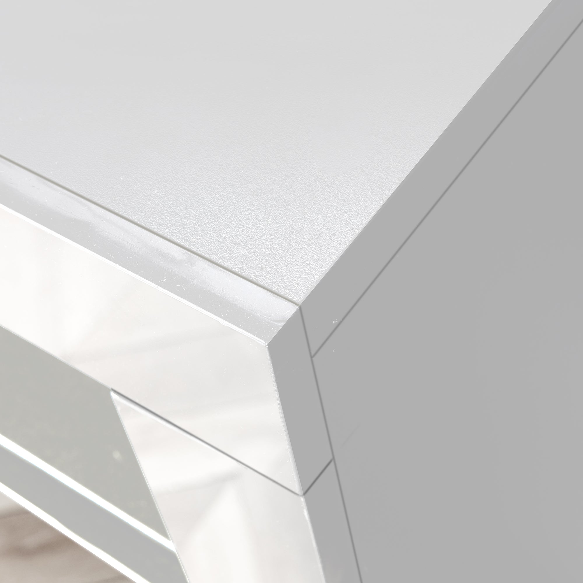 38" Tall Wood 3-door Storage Cabinet with LED Light