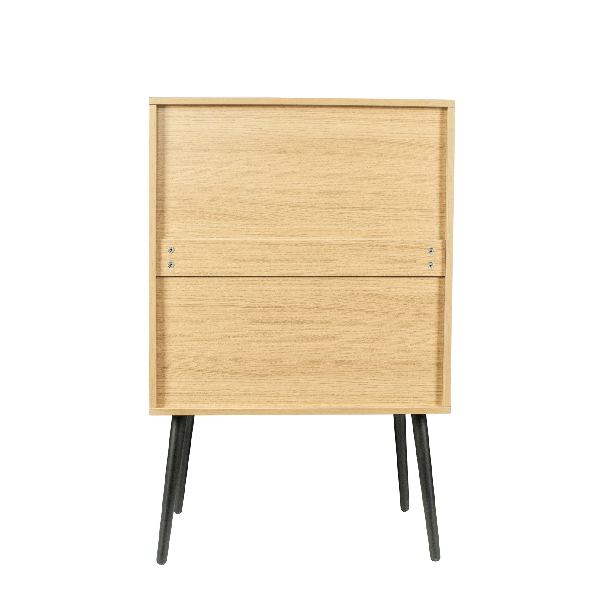 41" Tall Wood 2-door Accent Cabinet with Rattan Element