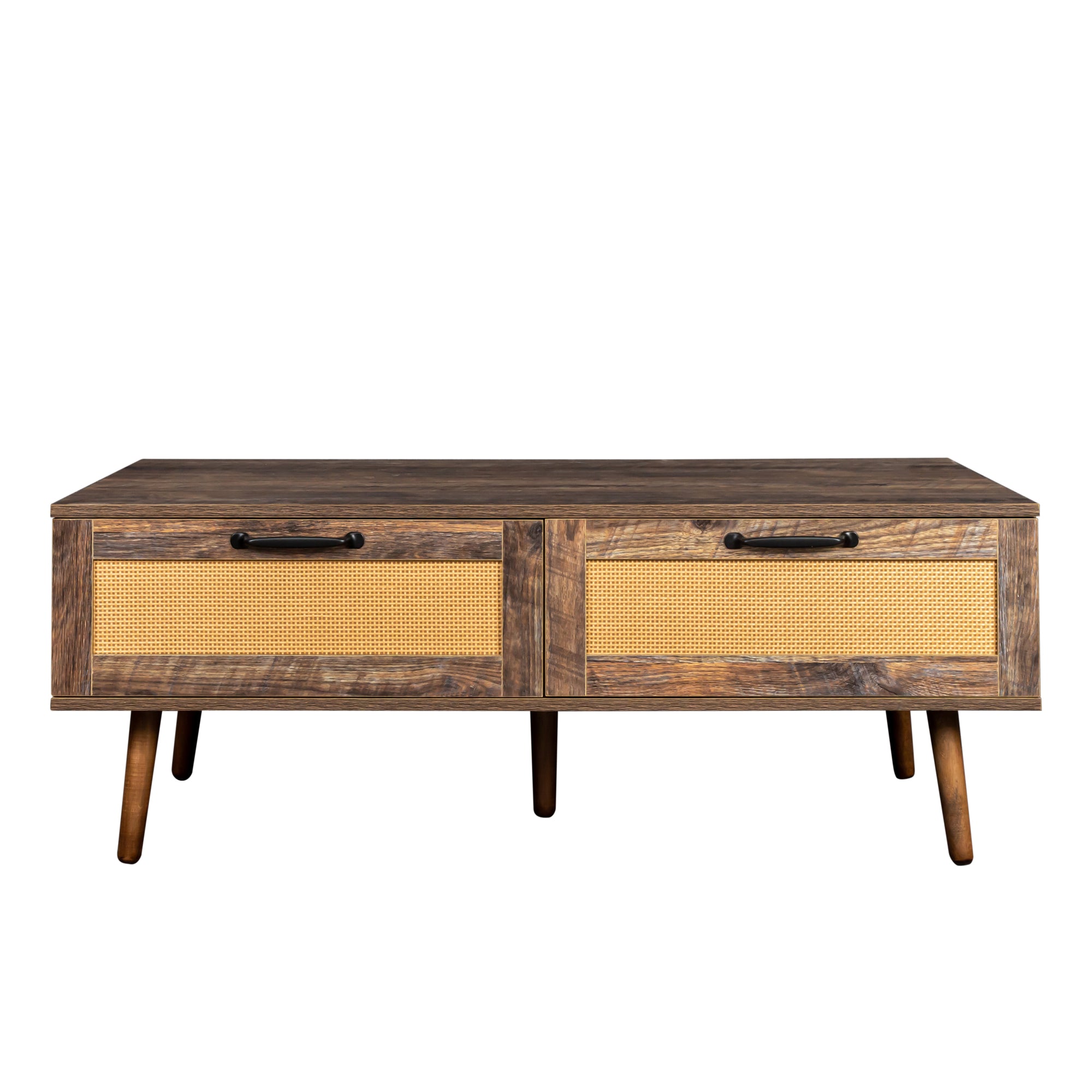 Wood Lift Top Coffee Table with 2 Storage Drawers for Living Room