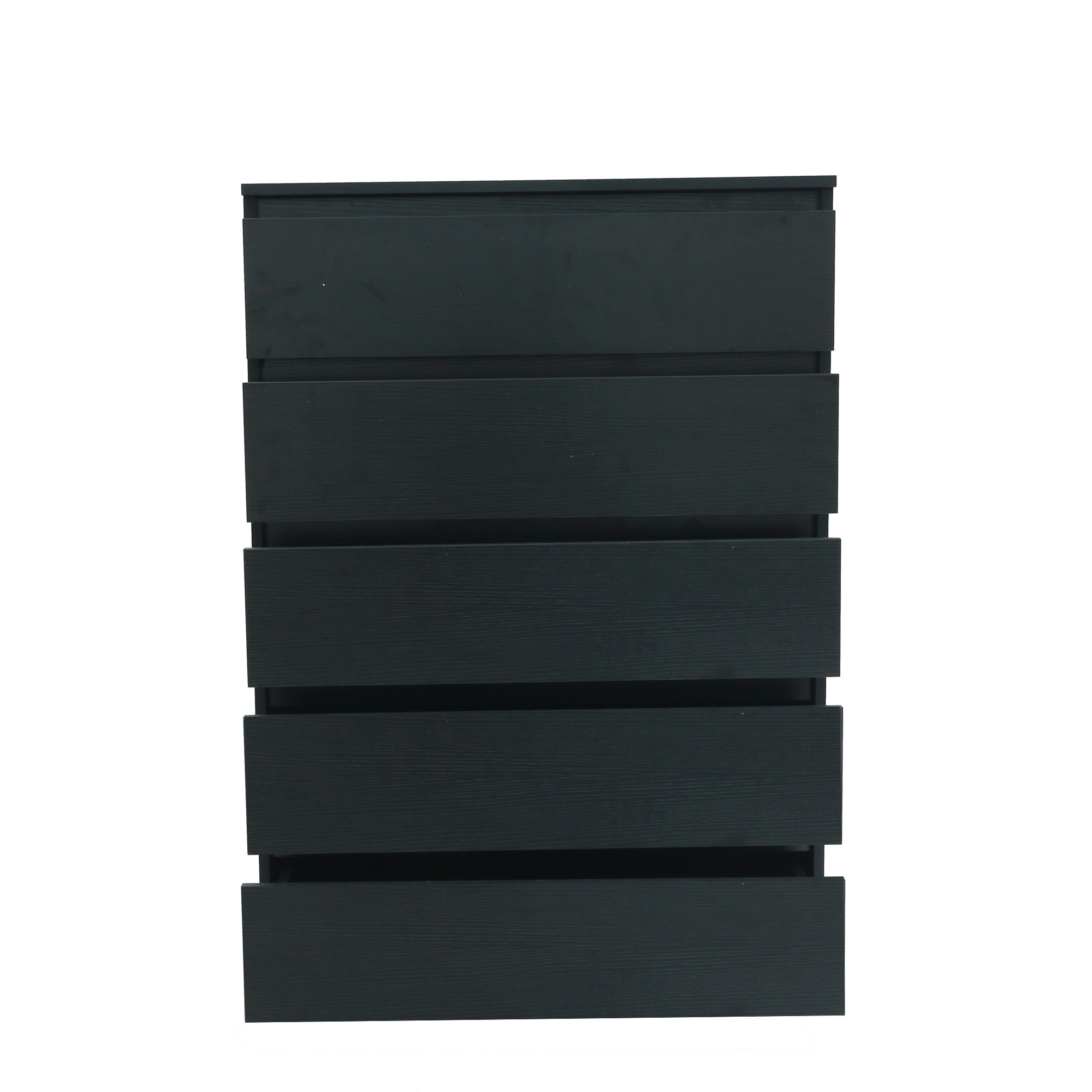 5-Drawer 28" W Wood Chest in Black