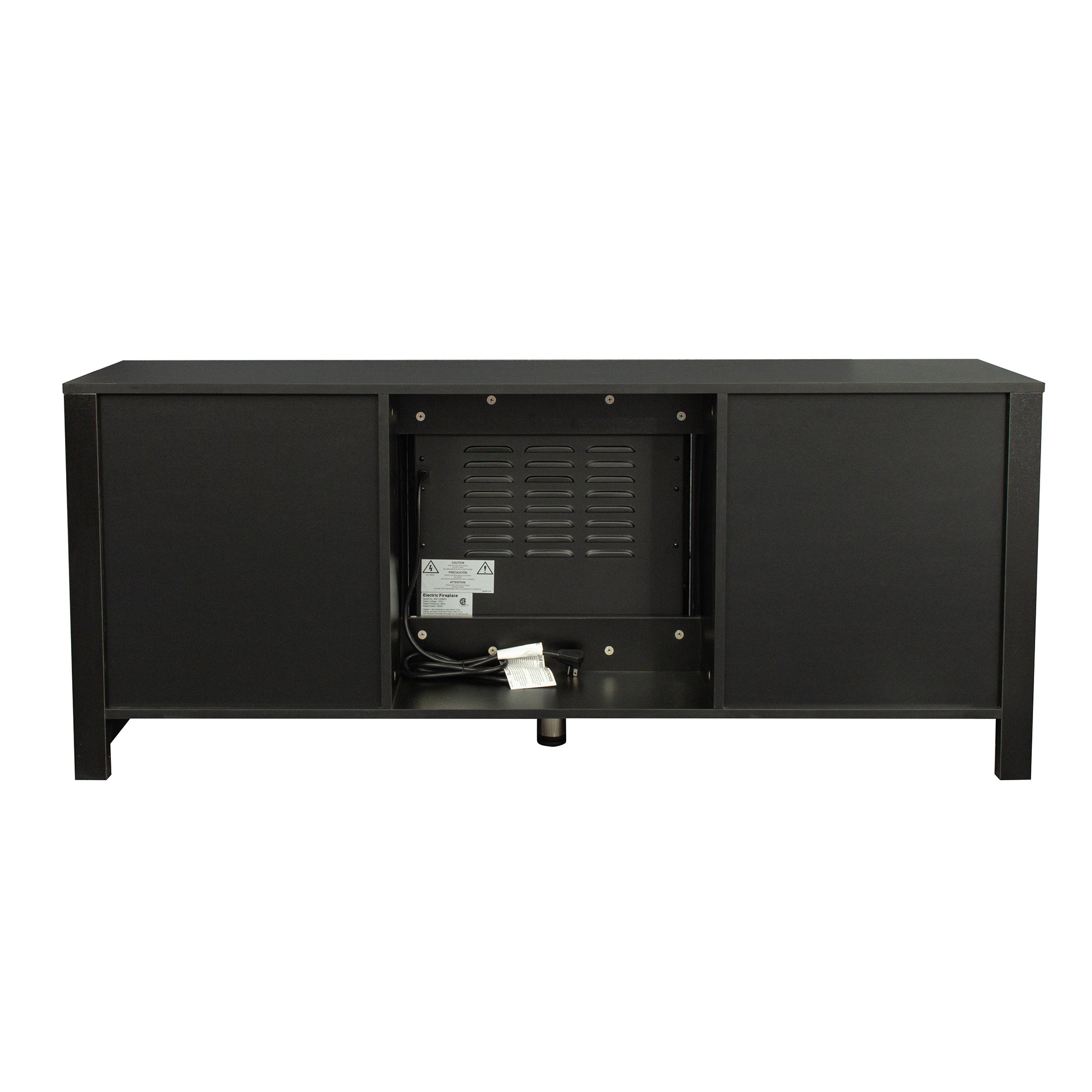 58-inch Freestanding Electric Fireplace with Storage
