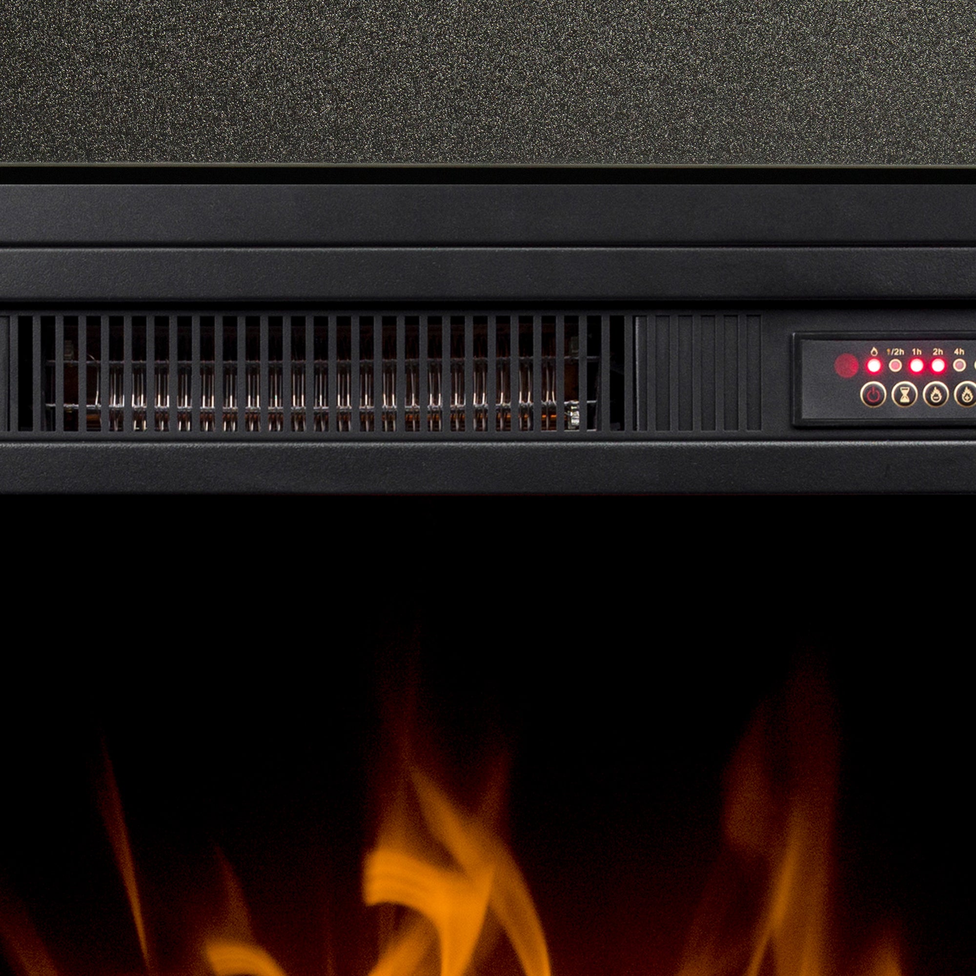 58-inch Freestanding Electric Fireplace with Storage