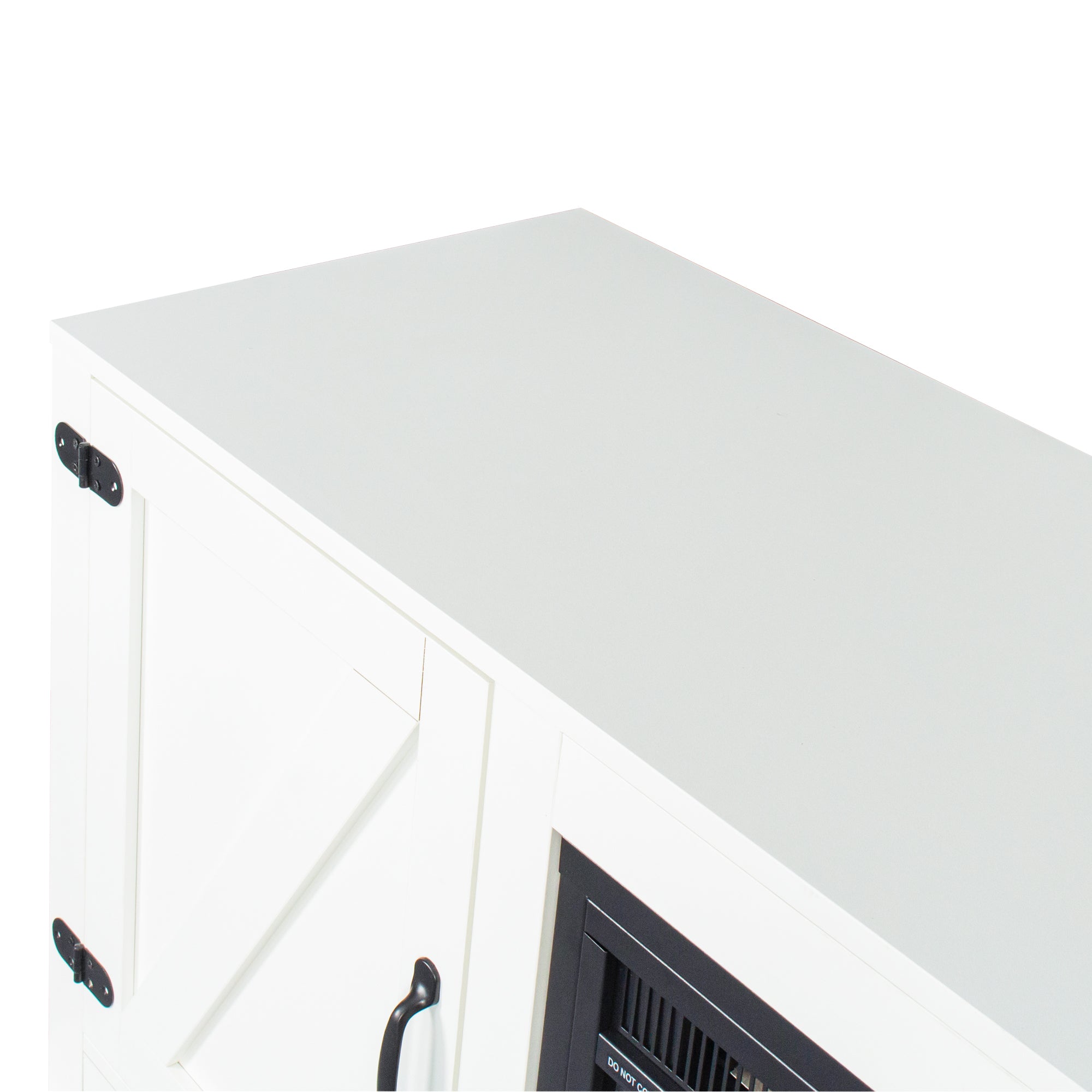58-inch Freestanding Electric Fireplace with Storage