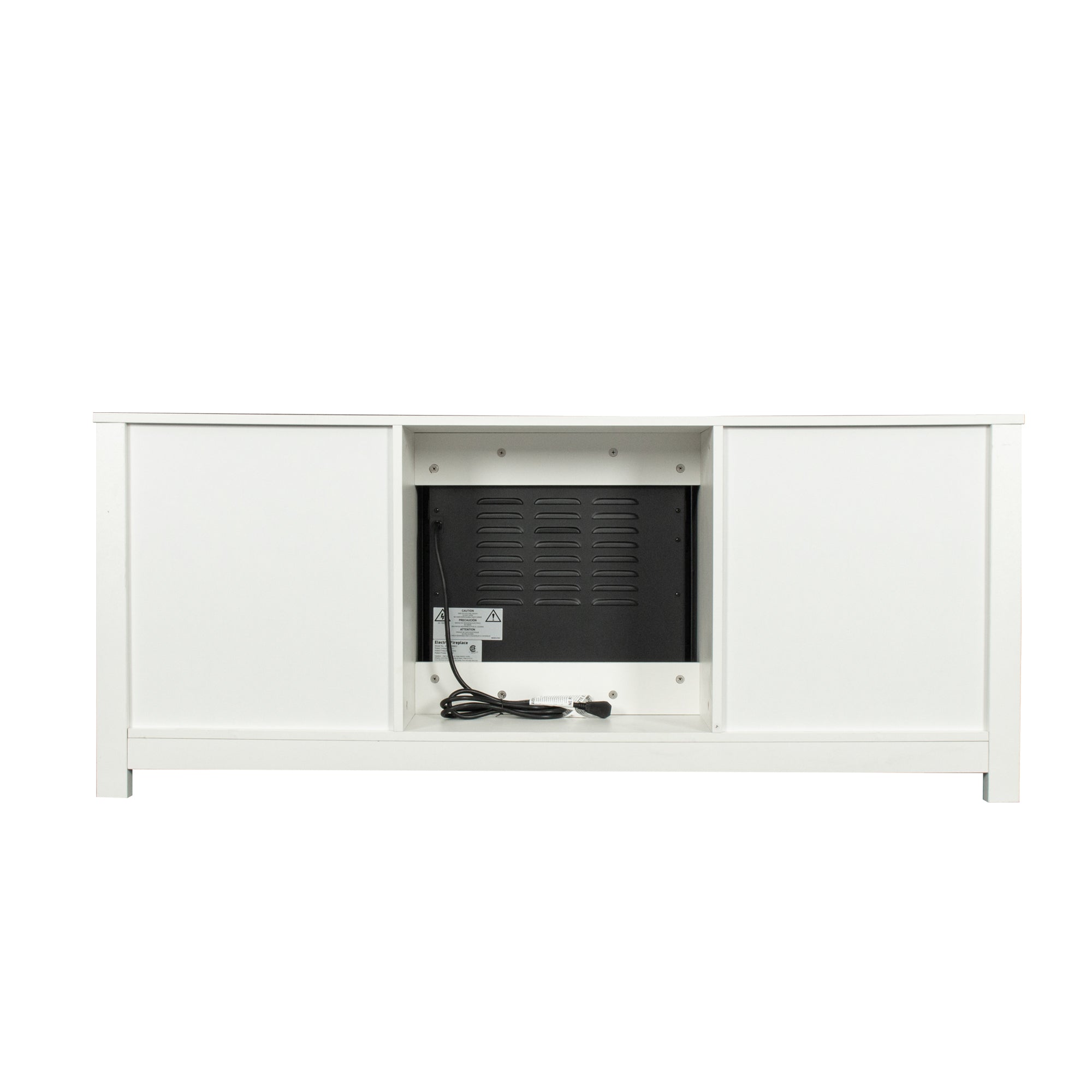 58-inch Freestanding Electric Fireplace with Storage
