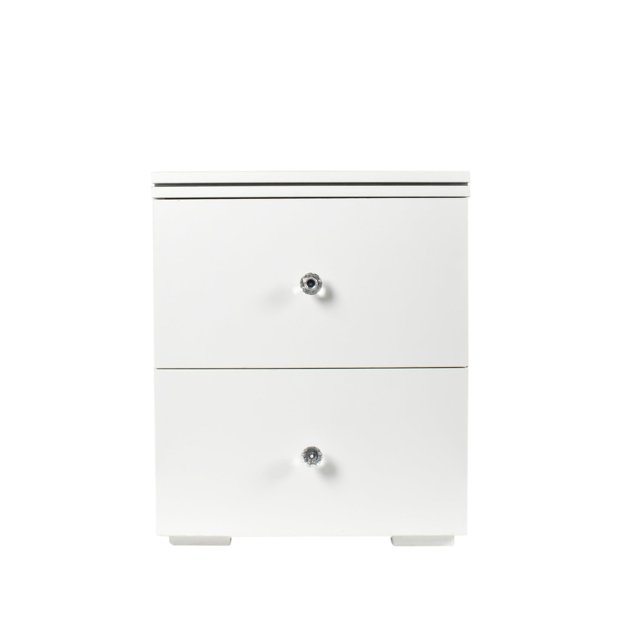 21" Tall 2-Drawer Wood Nightstand with LED Lights