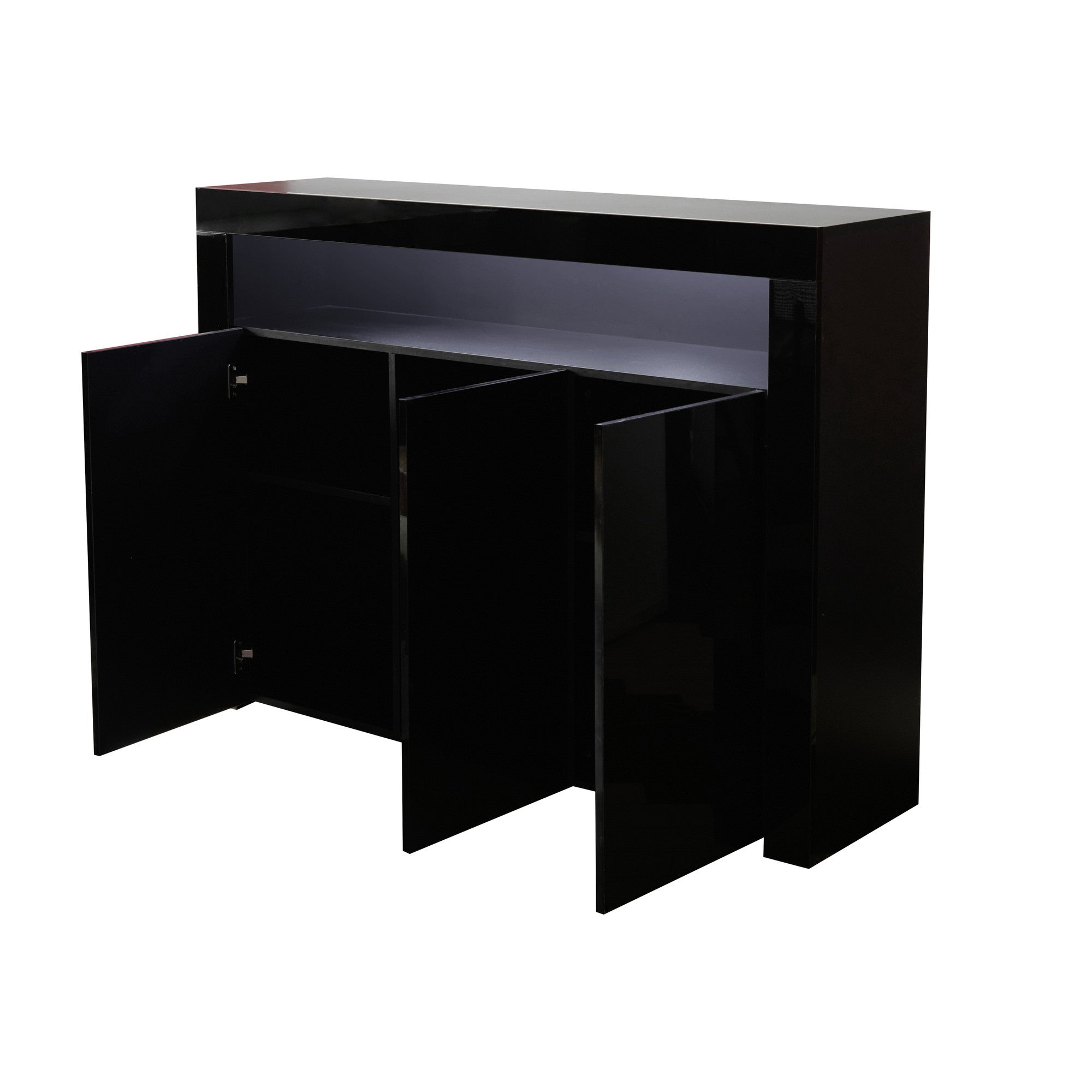 51-inch Wood Sideboard with LED Light and 3 Doors